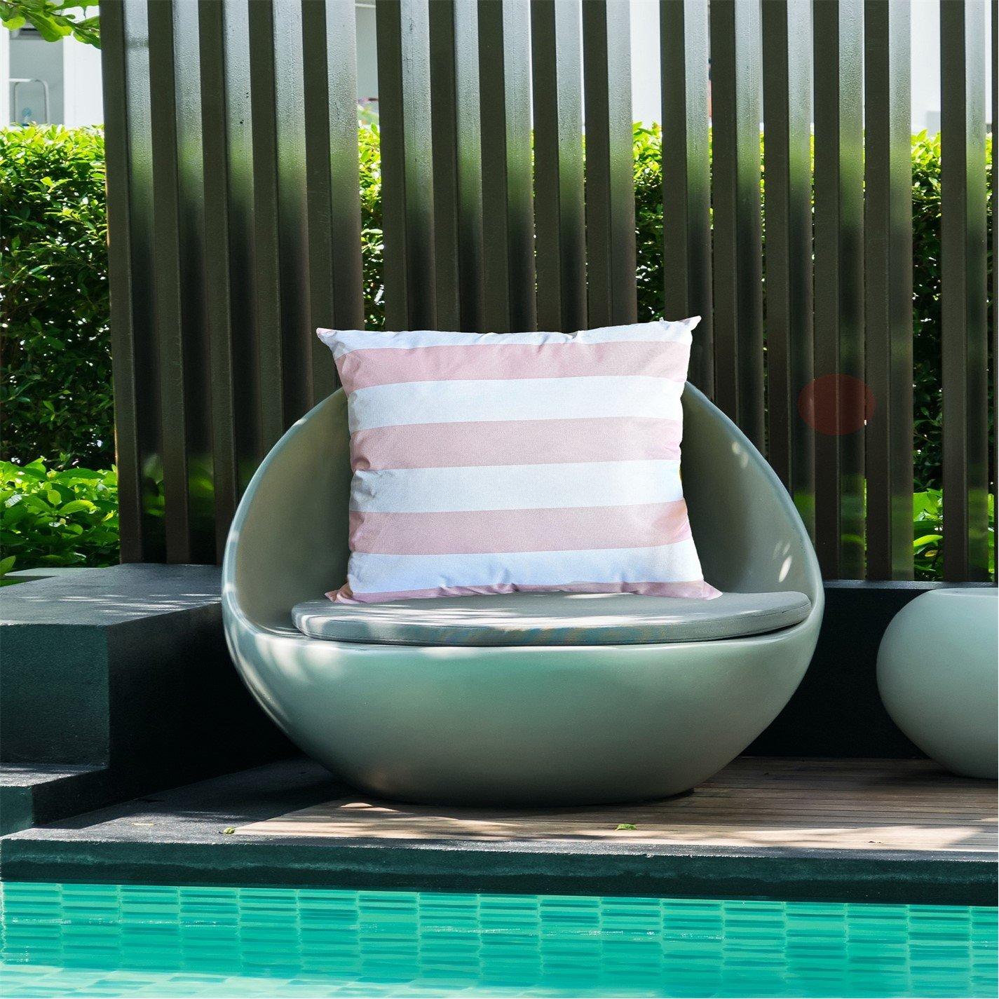 Cream - Linea - A Stripe 45 x 45cm Outdoor Cushion