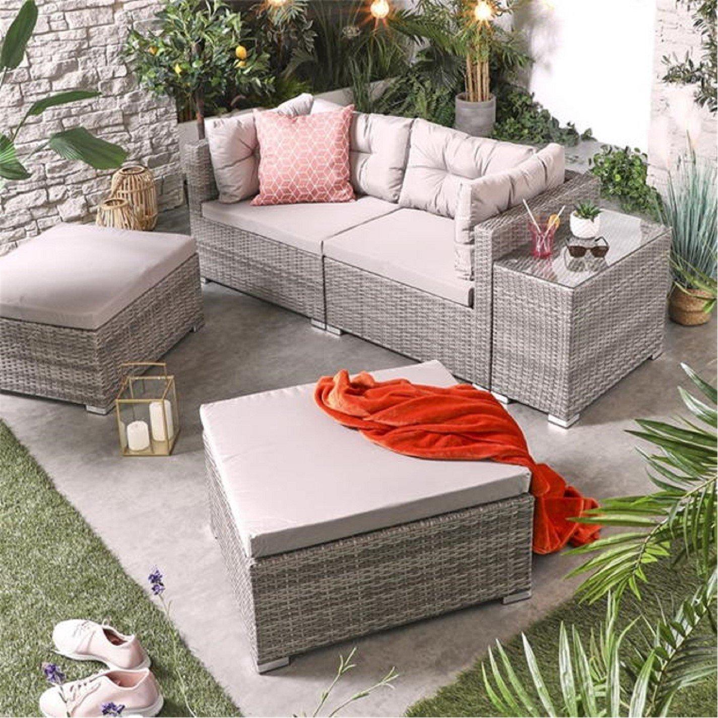 Grey - Linea - Bahamas Sofa Lounge Set - 1