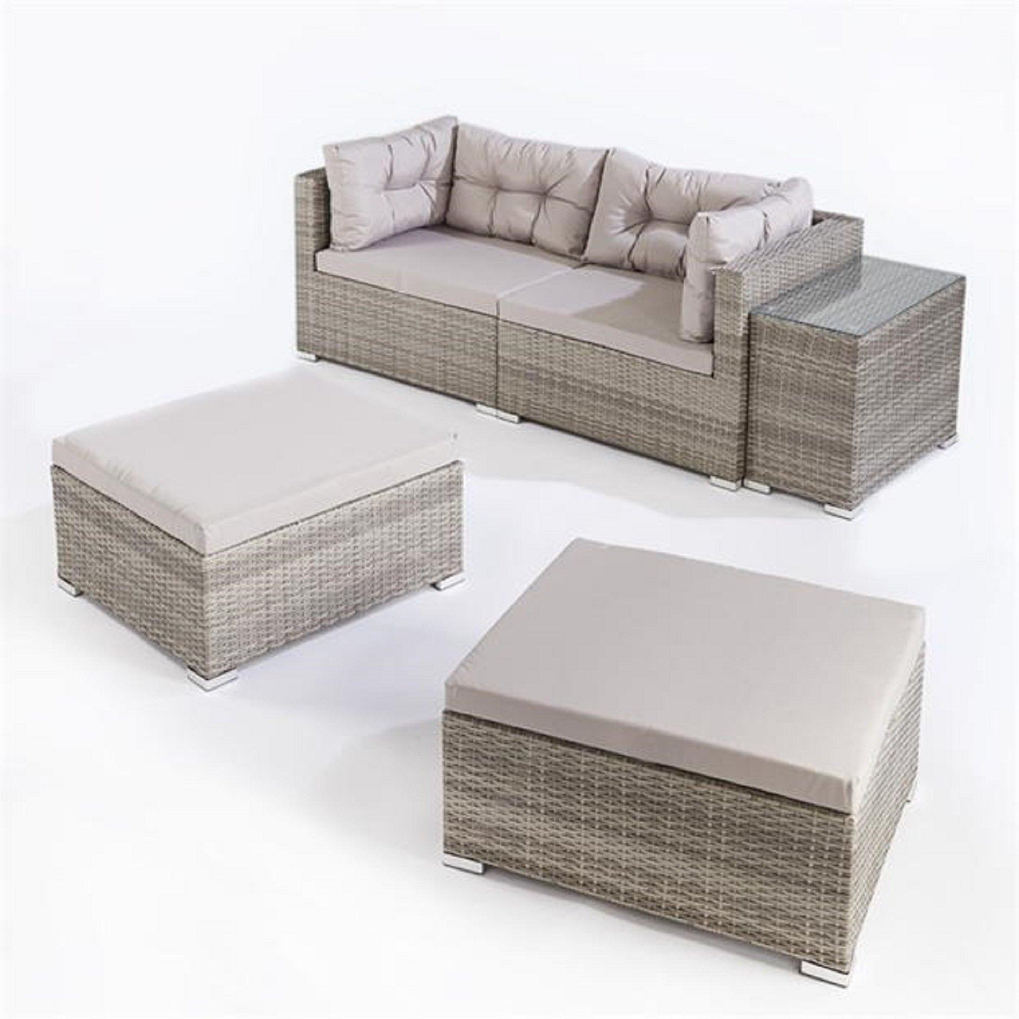Grey - Linea - Bahamas Sofa Lounge Set - 2