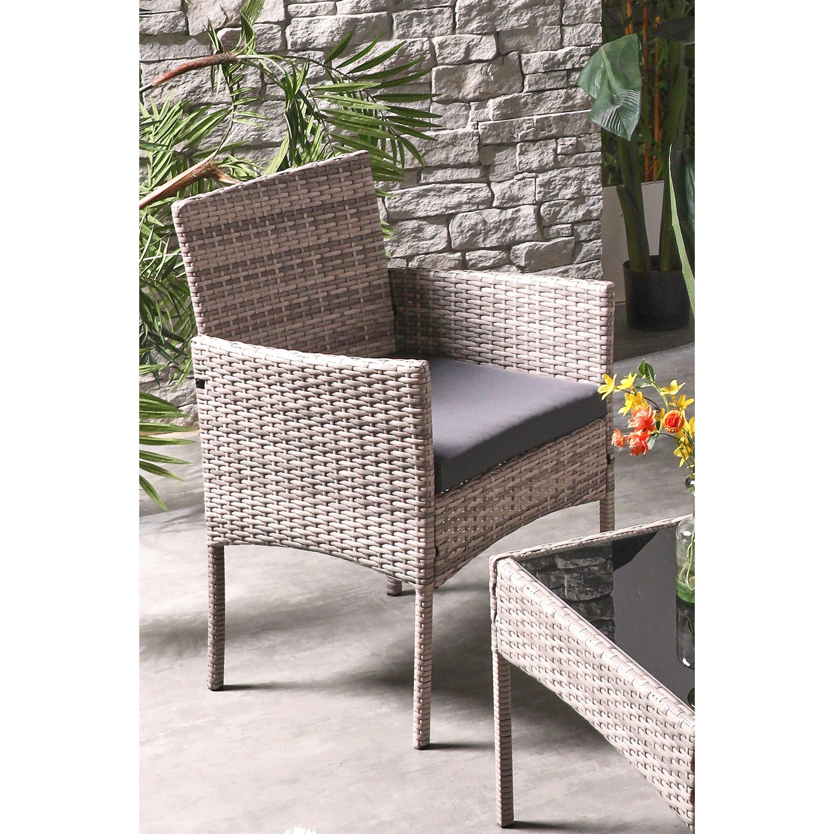 Grey - Linea - Fiji 4 Piece Rattan Lounge Set - 3