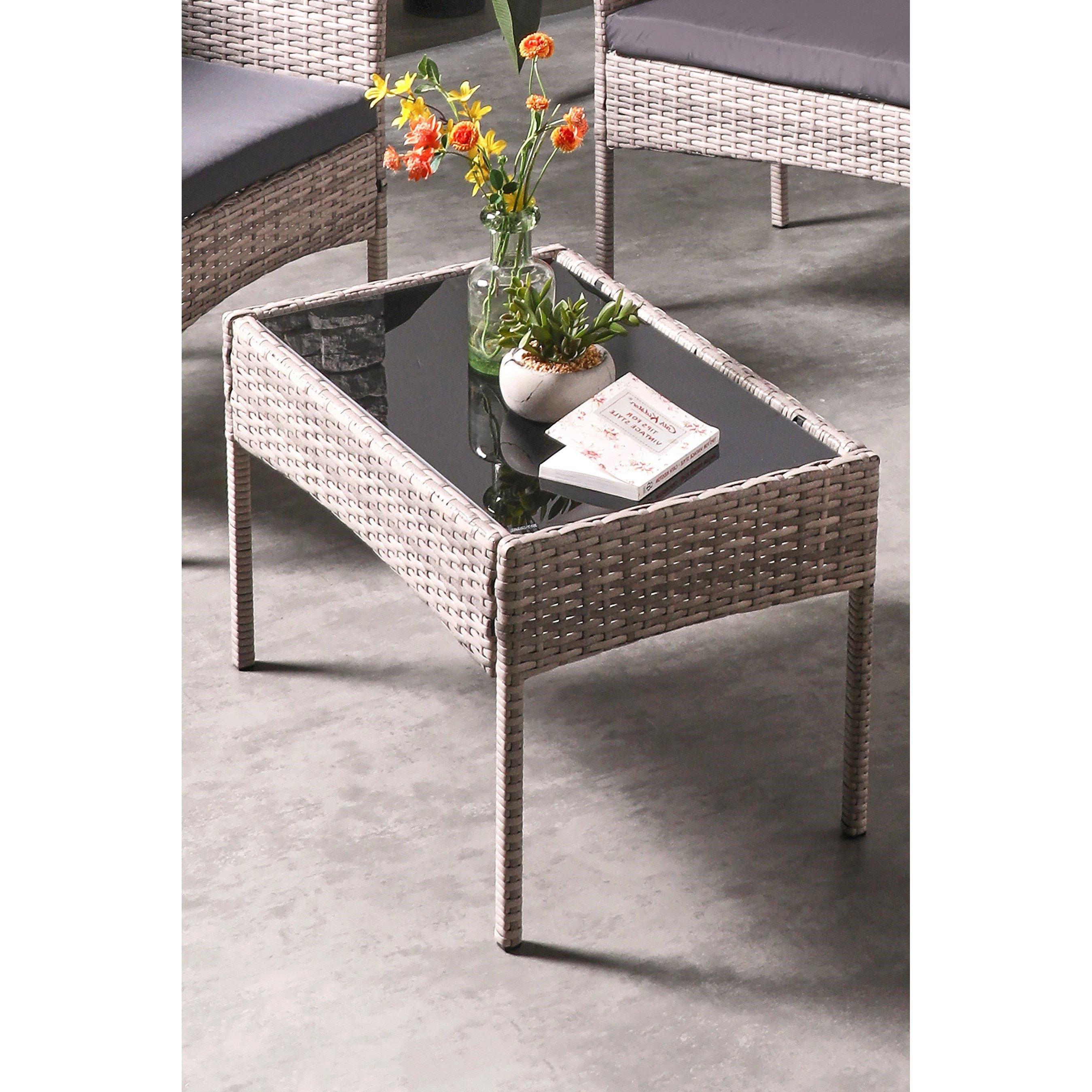 Grey - Linea - Fiji 4 Piece Rattan Lounge Set - 5
