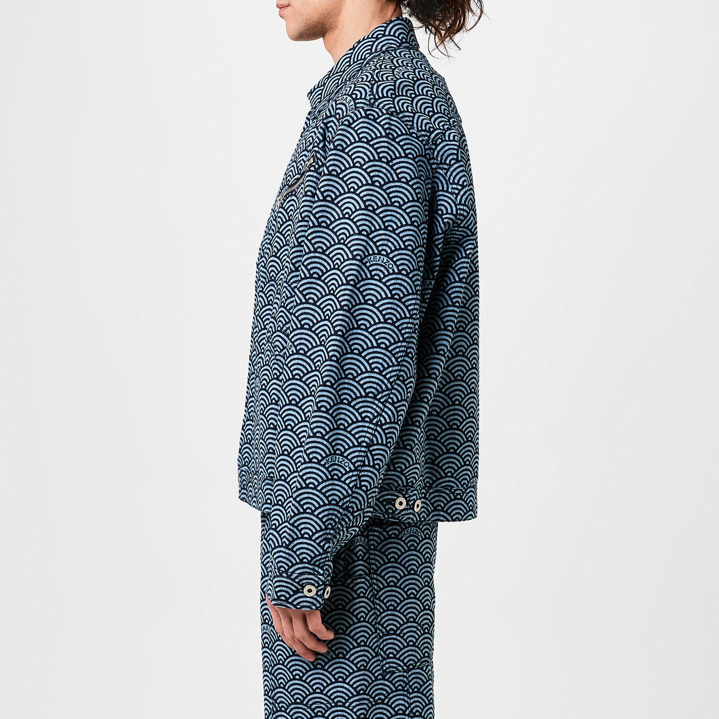 Blue Denim - Kenzo - Men's Seigaiha Structured Denim Jacket - 5