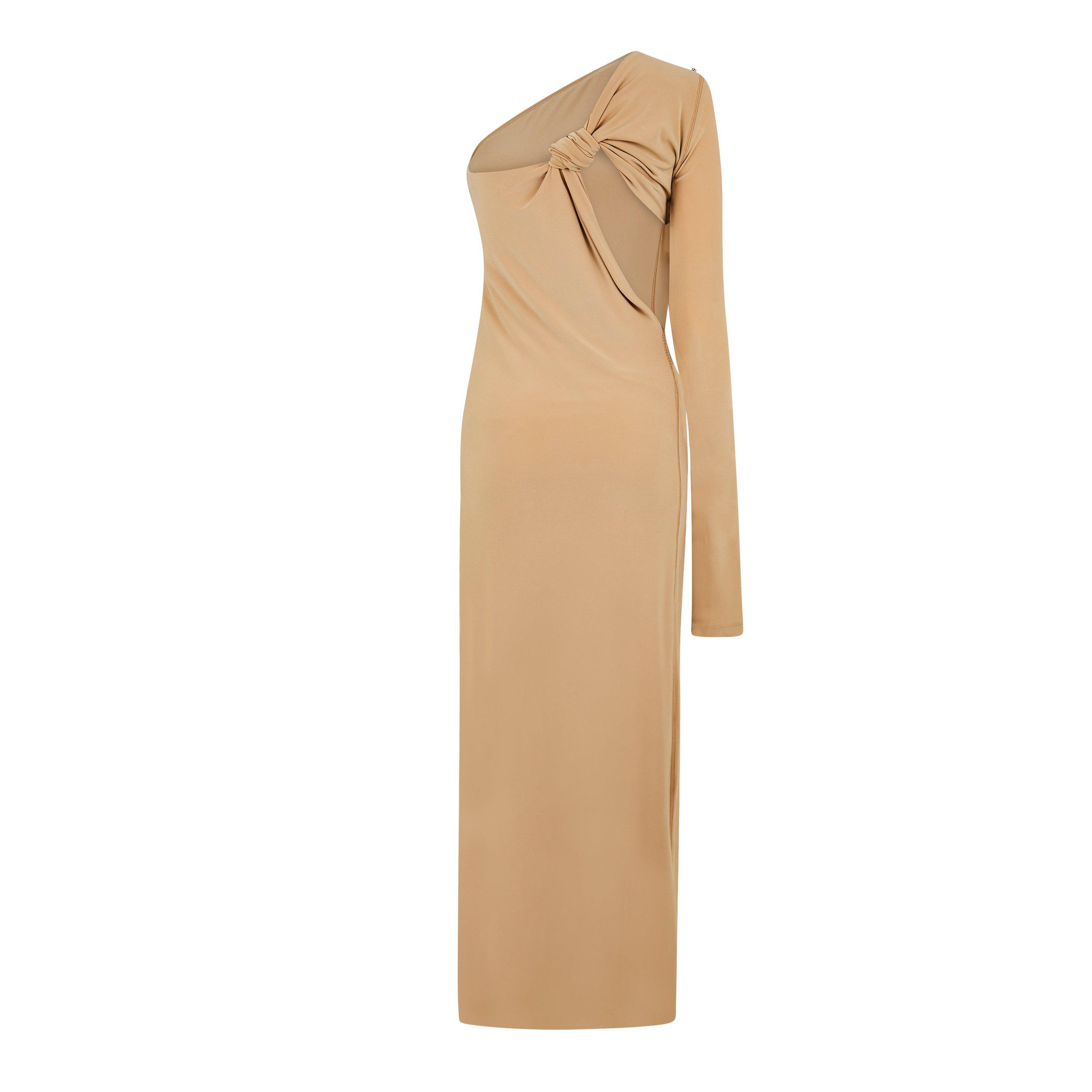 Beige - Sportmax - Women's Cartone Maxi Dress - 6