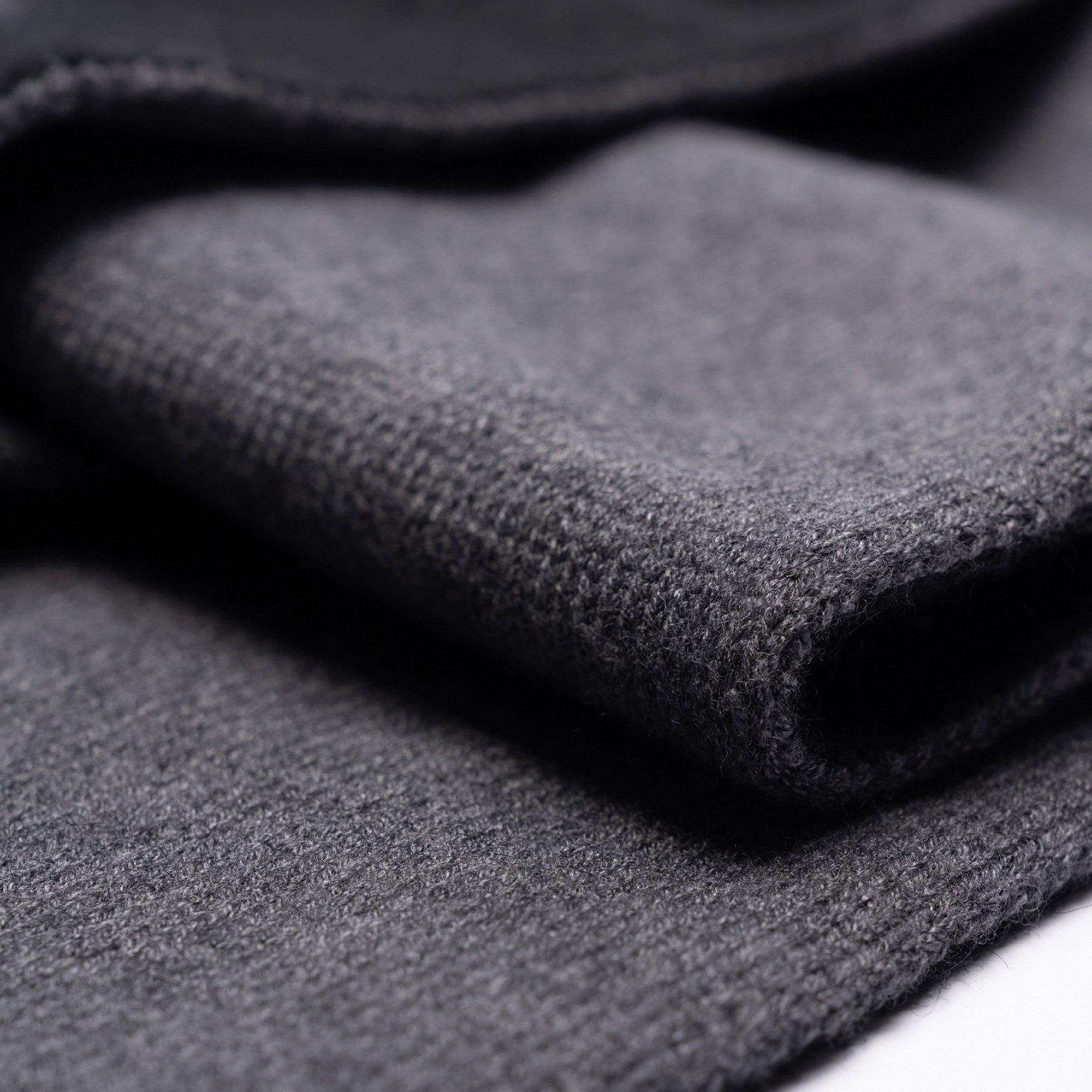 Negro - SikSilk - Black Knitted Midweight Scarf - 4