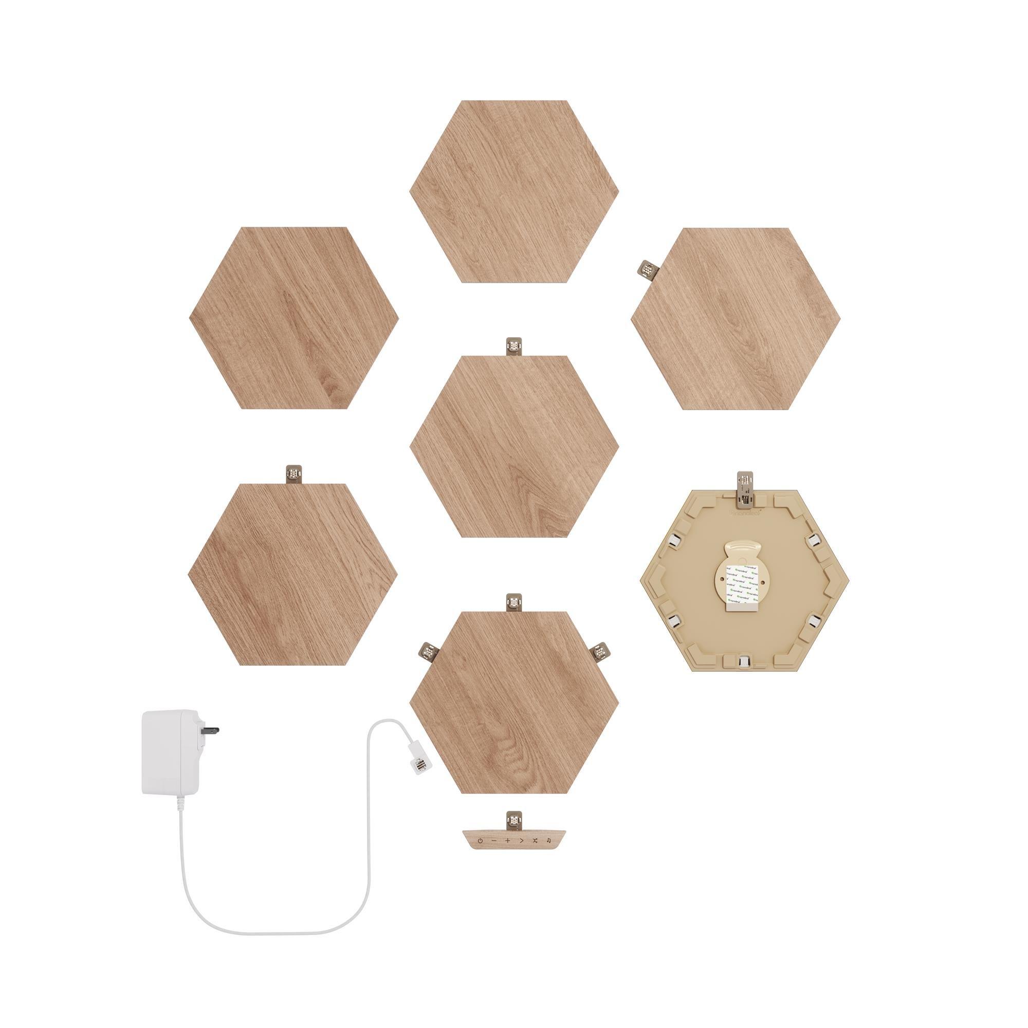 None - Nanoleaf - Elements Wd Look Hex Strt Kit - 7 Panels - 3