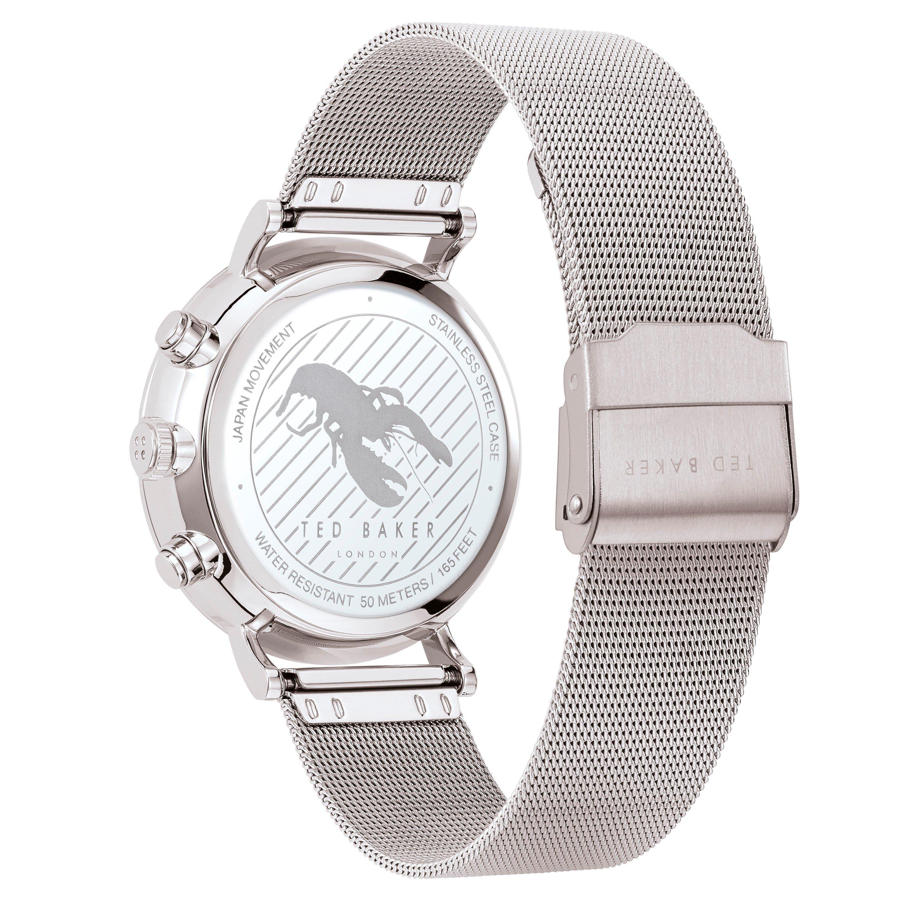 Silver/White - Ted Baker - Ted Baker Mimossa Watch Mens - 3