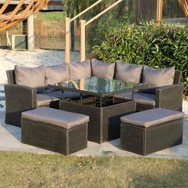 Linea Seville 10 Seater Corner Sofa Dining Set