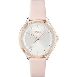 Boss Ladies BOSS Pura  Pink Leather Strap Watch