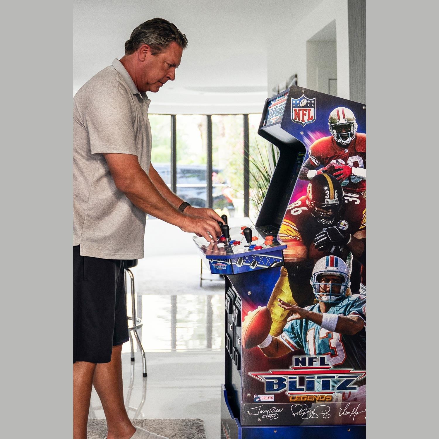 Black / Blue - Arcade1Up - NFL Blitz Arcade Machine - 11