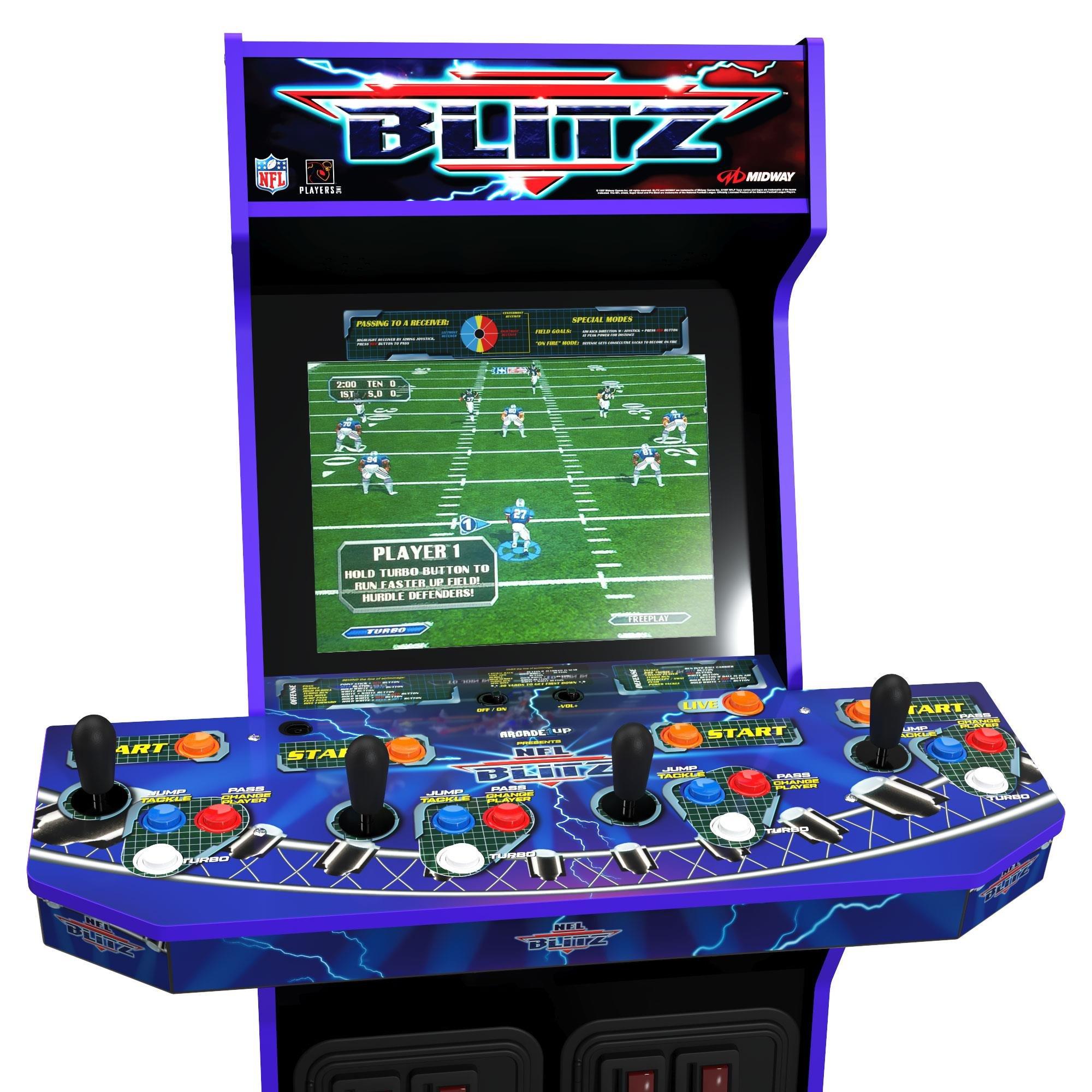 Black / Blue - Arcade1Up - NFL Blitz Arcade Machine - 5