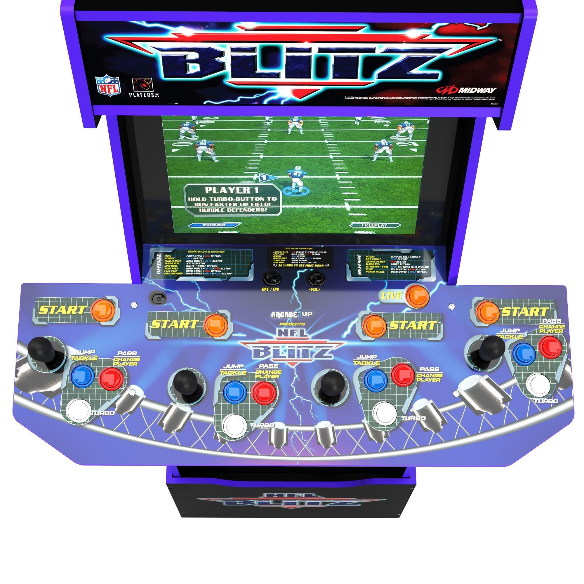 Black / Blue - Arcade1Up - NFL Blitz Arcade Machine - 6