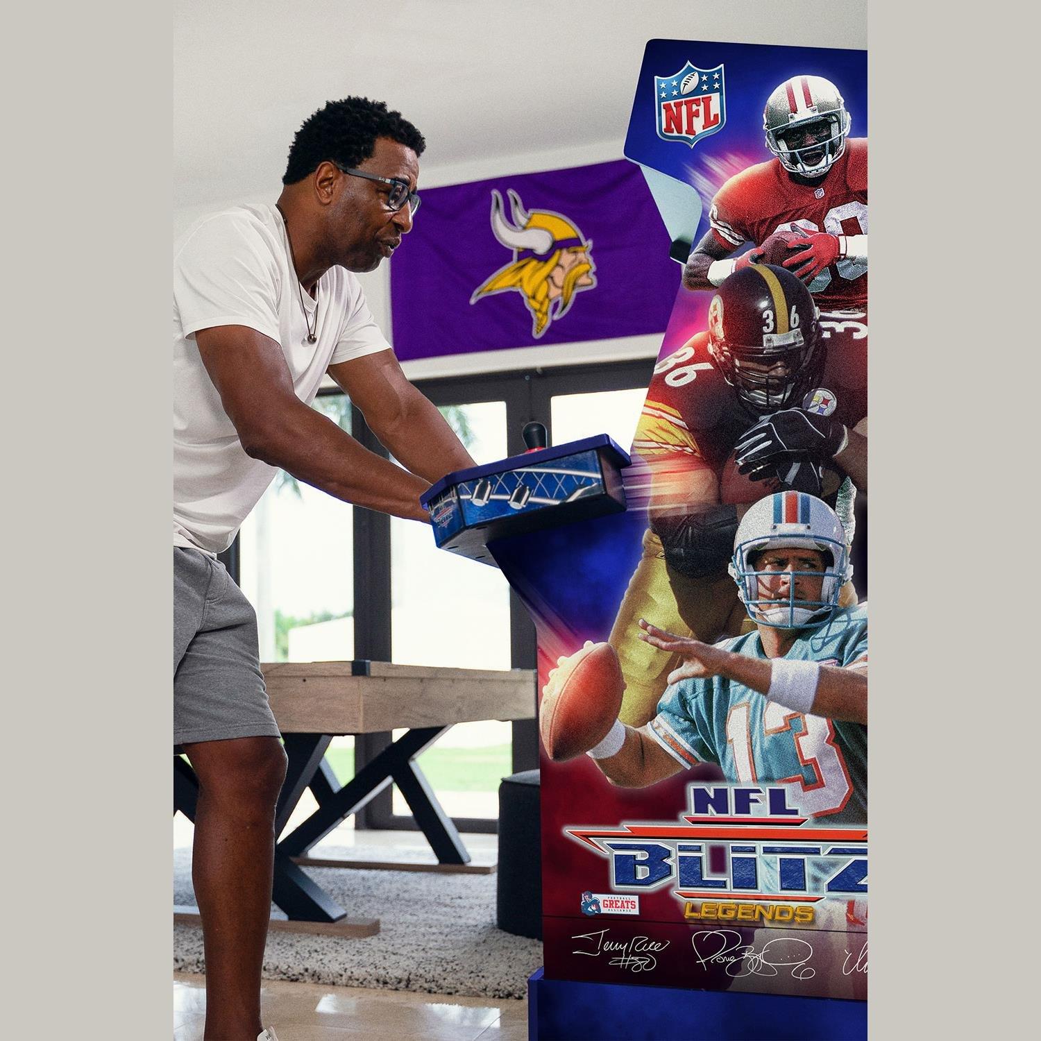 Black / Blue - Arcade1Up - NFL Blitz Arcade Machine - 10