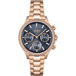 Boss Ladies BOSS Hera Carnation Gold IP Bracelet Watch