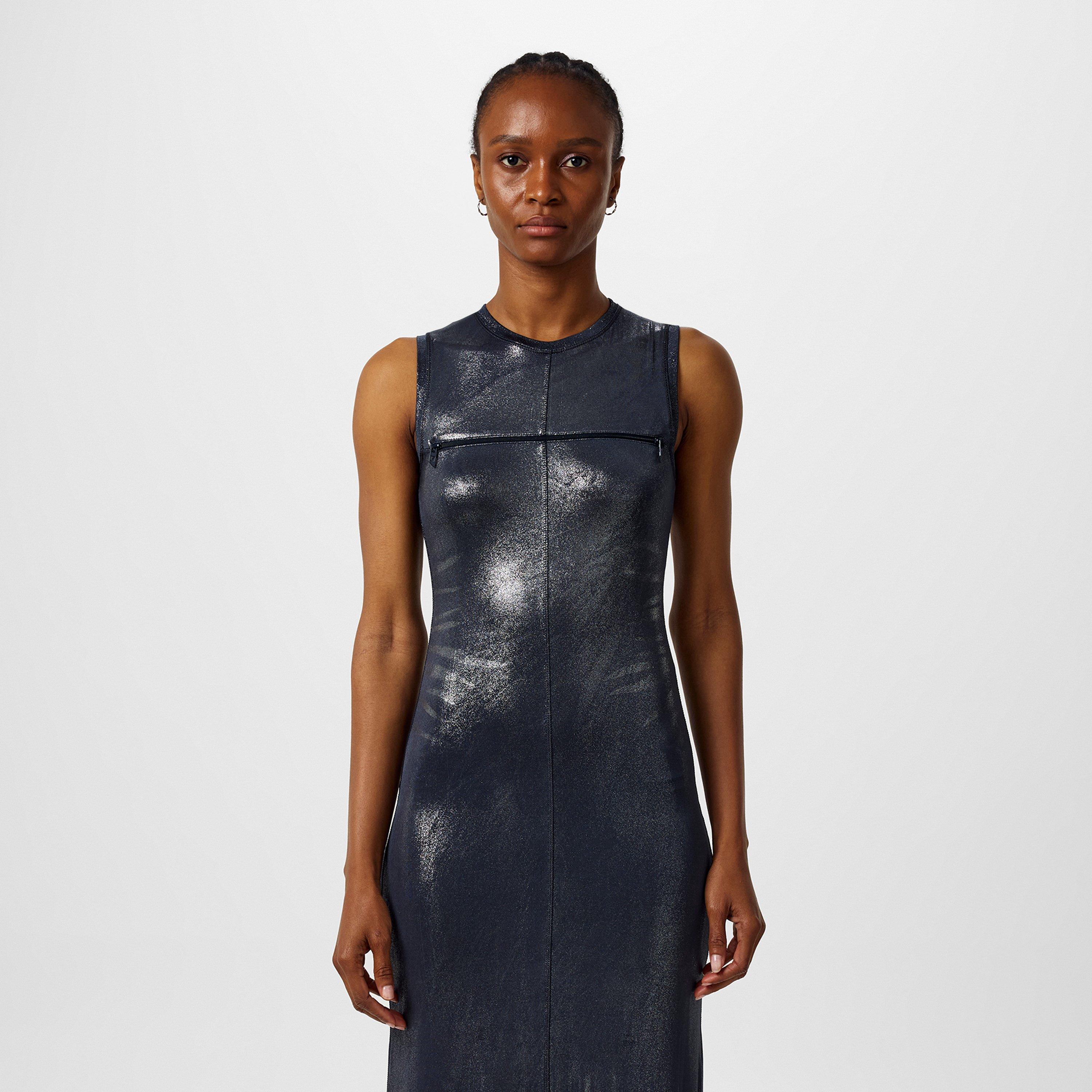 ワンピース DIESEL SS25 'De-Brey-Fsg' dress (A18168068RR 9XX) Women's Dress in glossy coated Tencel denim | Black | Diesel