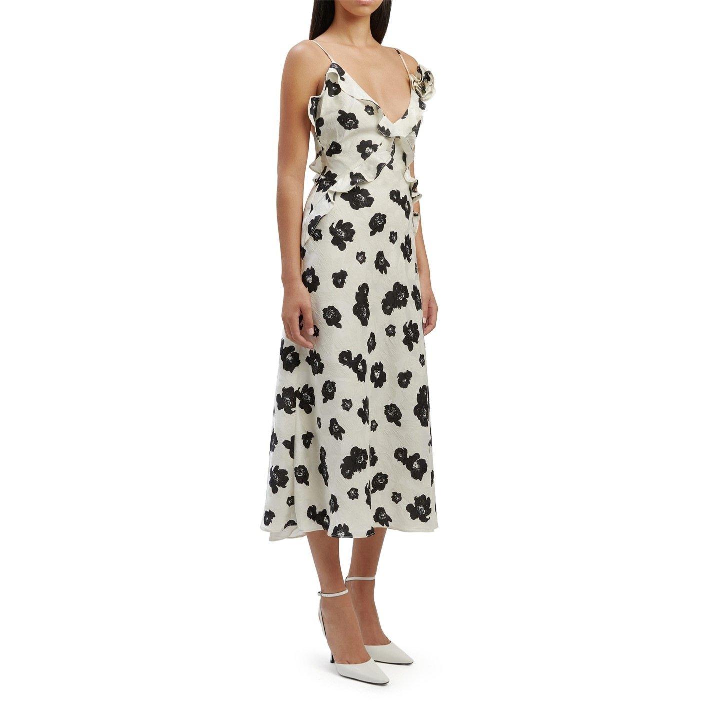 Ivory Flor - Bardot - Women's Olea Floral Maxi Slinky Dress - 3