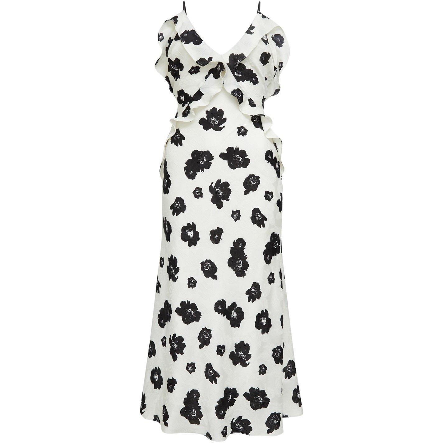 Ivory Flor - Bardot - Women's Olea Floral Maxi Slinky Dress - 4