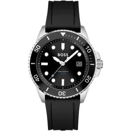 Boss Gents BOSS Ace Black Silicone Strap Watch