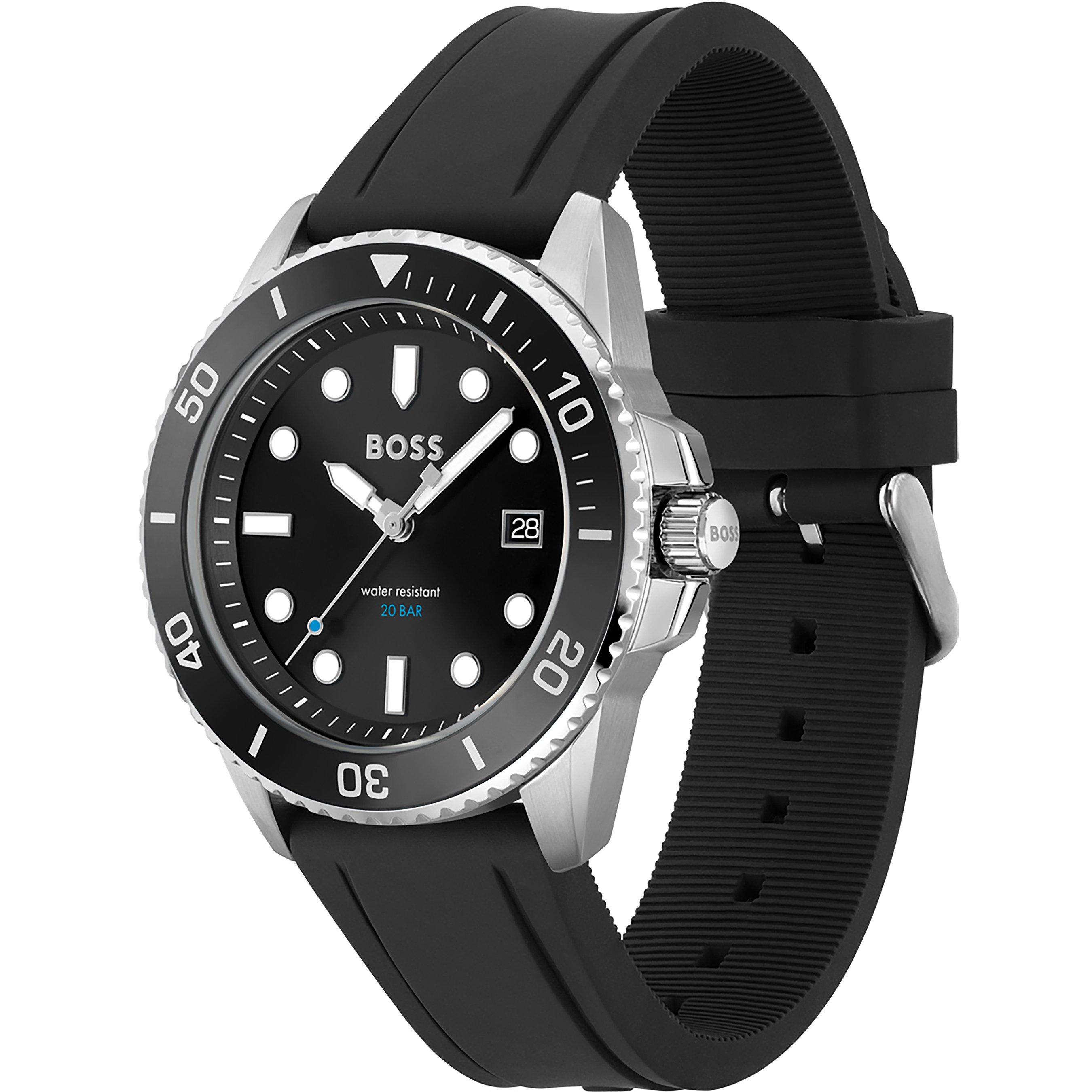 Black/Silver - Boss - Men's Ace S Watch Stainless Steel Timepiece - 2