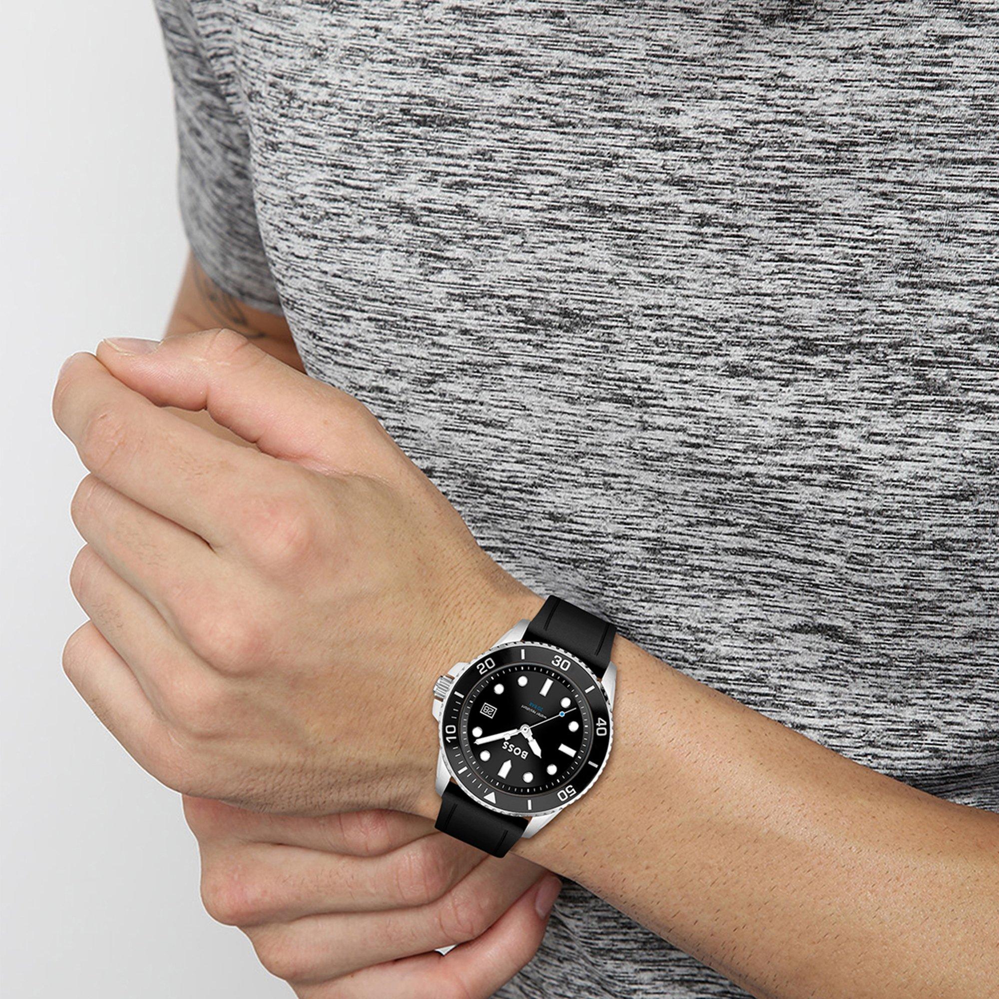 Black/Silver - Boss - Men's Ace S Watch Stainless Steel Timepiece - 4