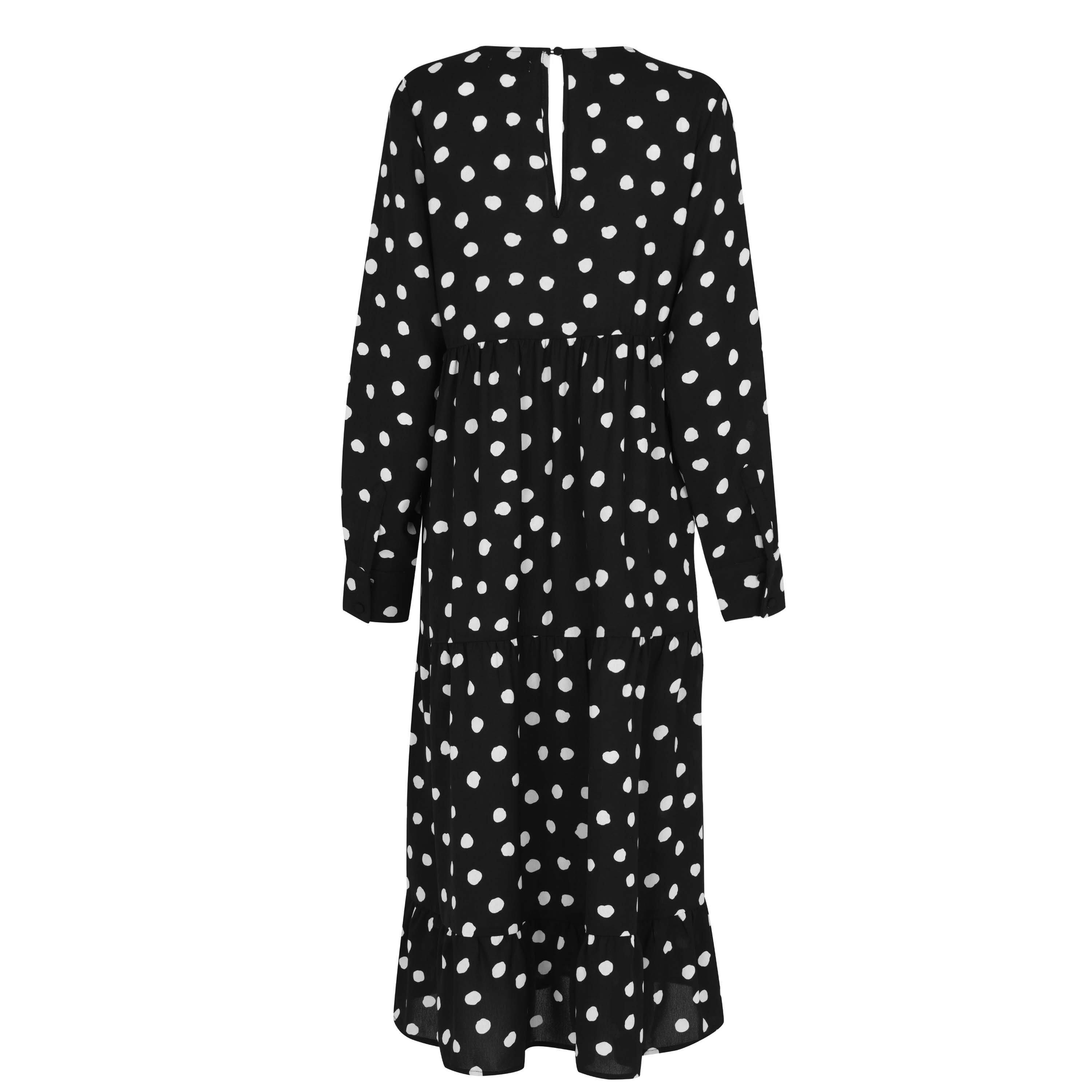 Black - Pretty Lavish - Dotty Day Dress - 6