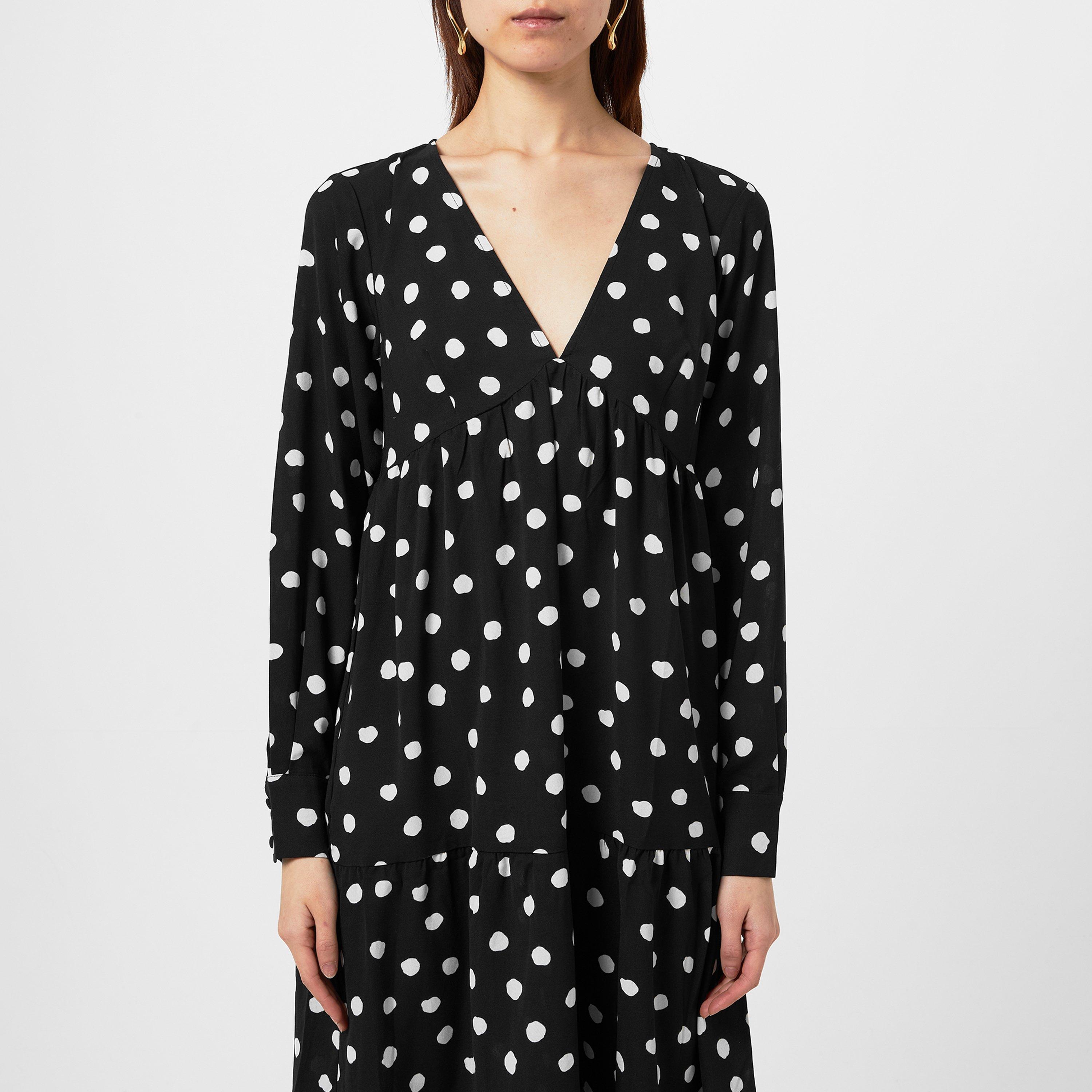 Black - Pretty Lavish - Dotty Day Dress - 4