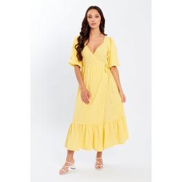 Be You Crepe Wrap Midi Dress