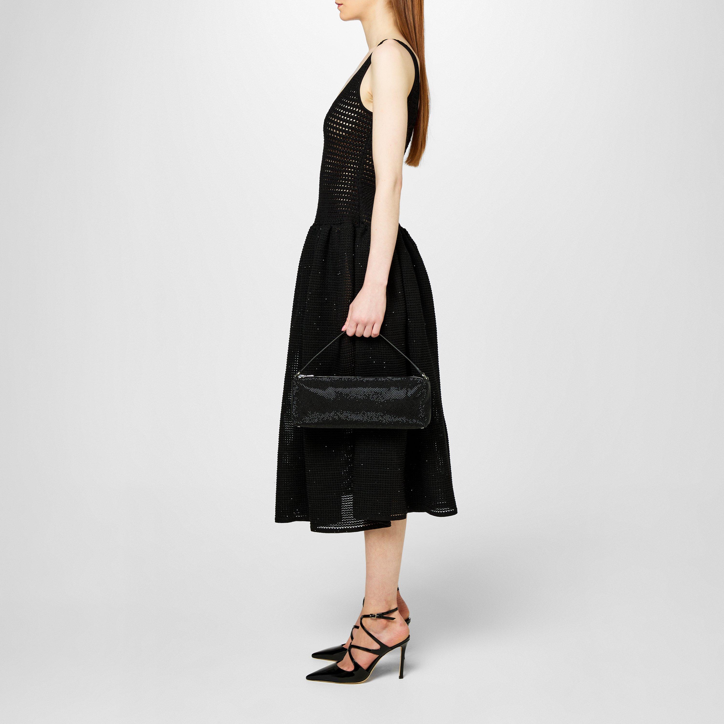 Black - Self Portrait - Crochet Knit Midi Dress - 2