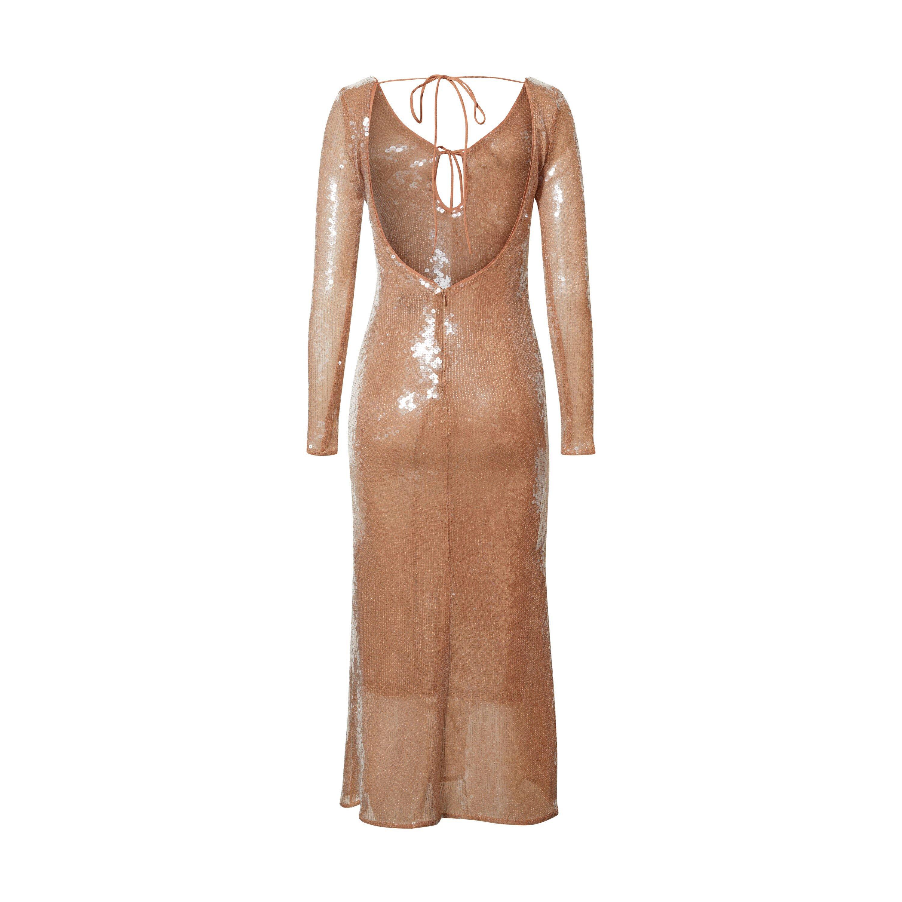 Nude - Bardot - Verona Sequin Midaxi Dress - 6