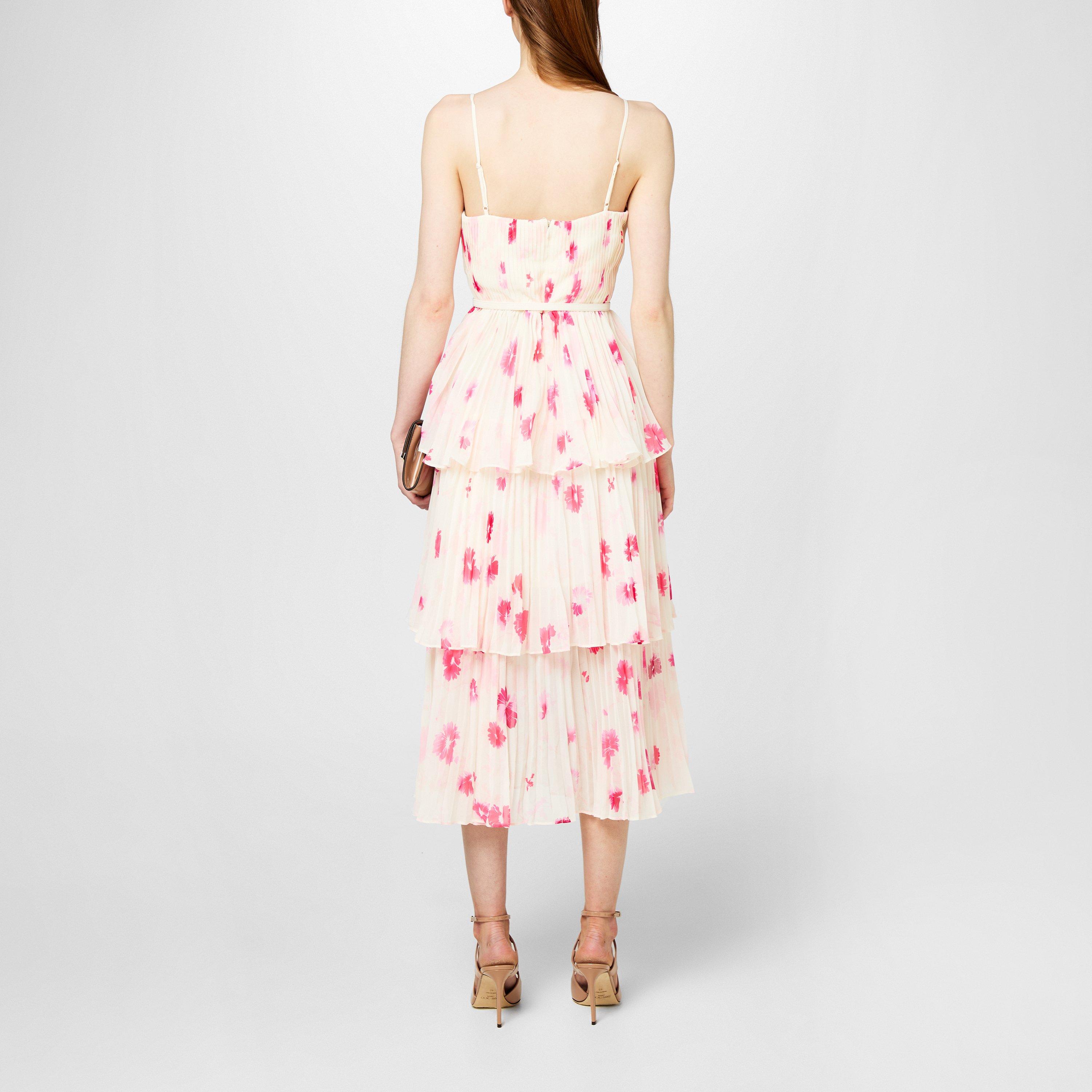 Cream - Self Portrait - Printed Tiered Midi Dress - 3