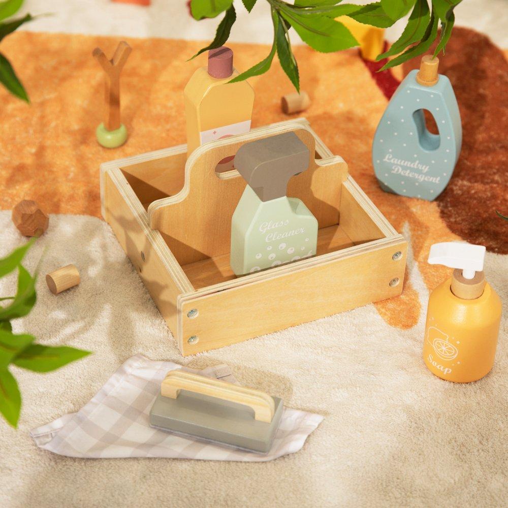 Multi - Tooky Toy - Wooden Cleaning Set - 3