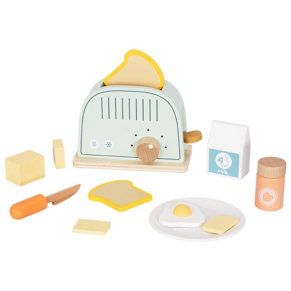 Tooky Toy  Kids Wooden Toaster Set - 