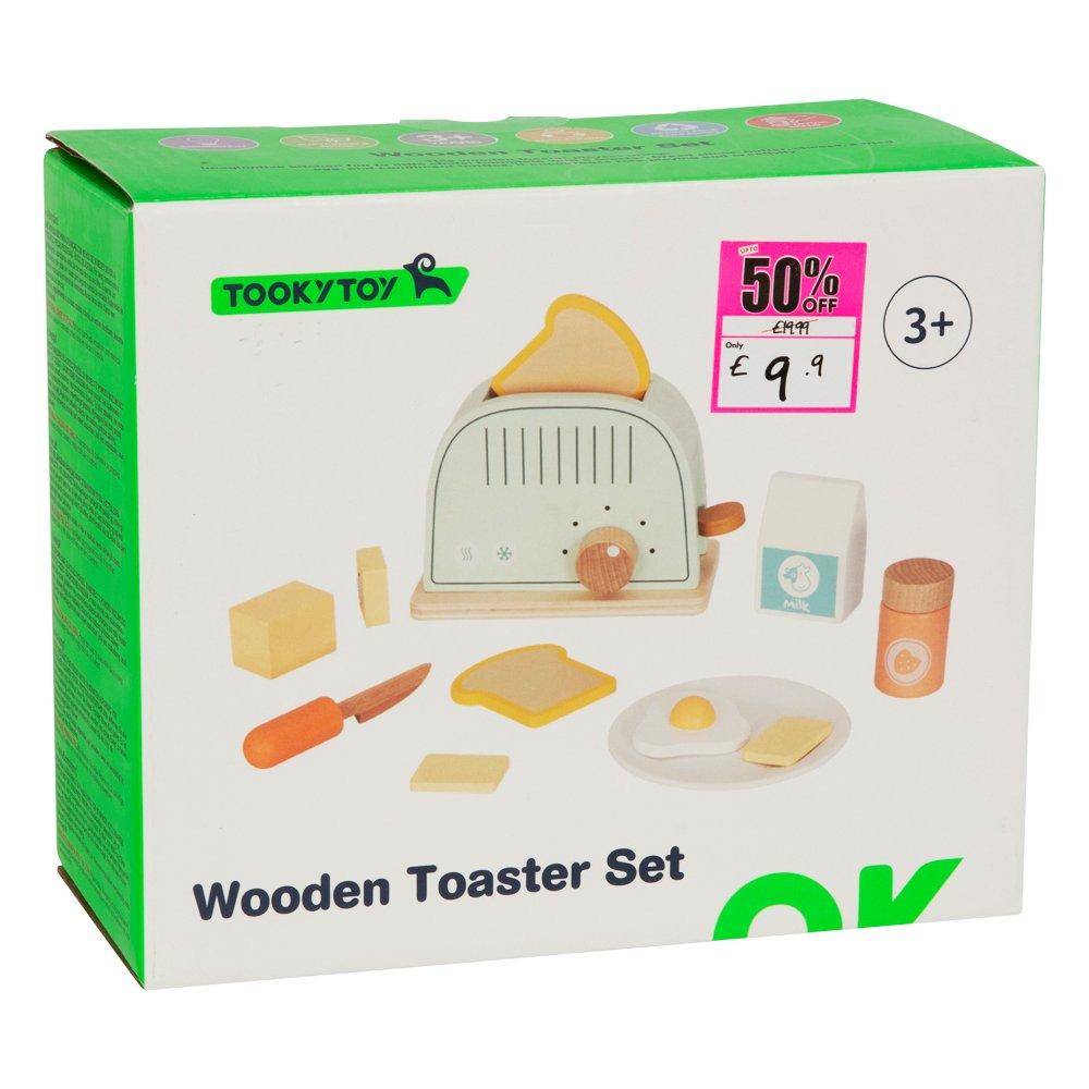 Multi - Tooky Toy - Wooden Toaster Set - 5
