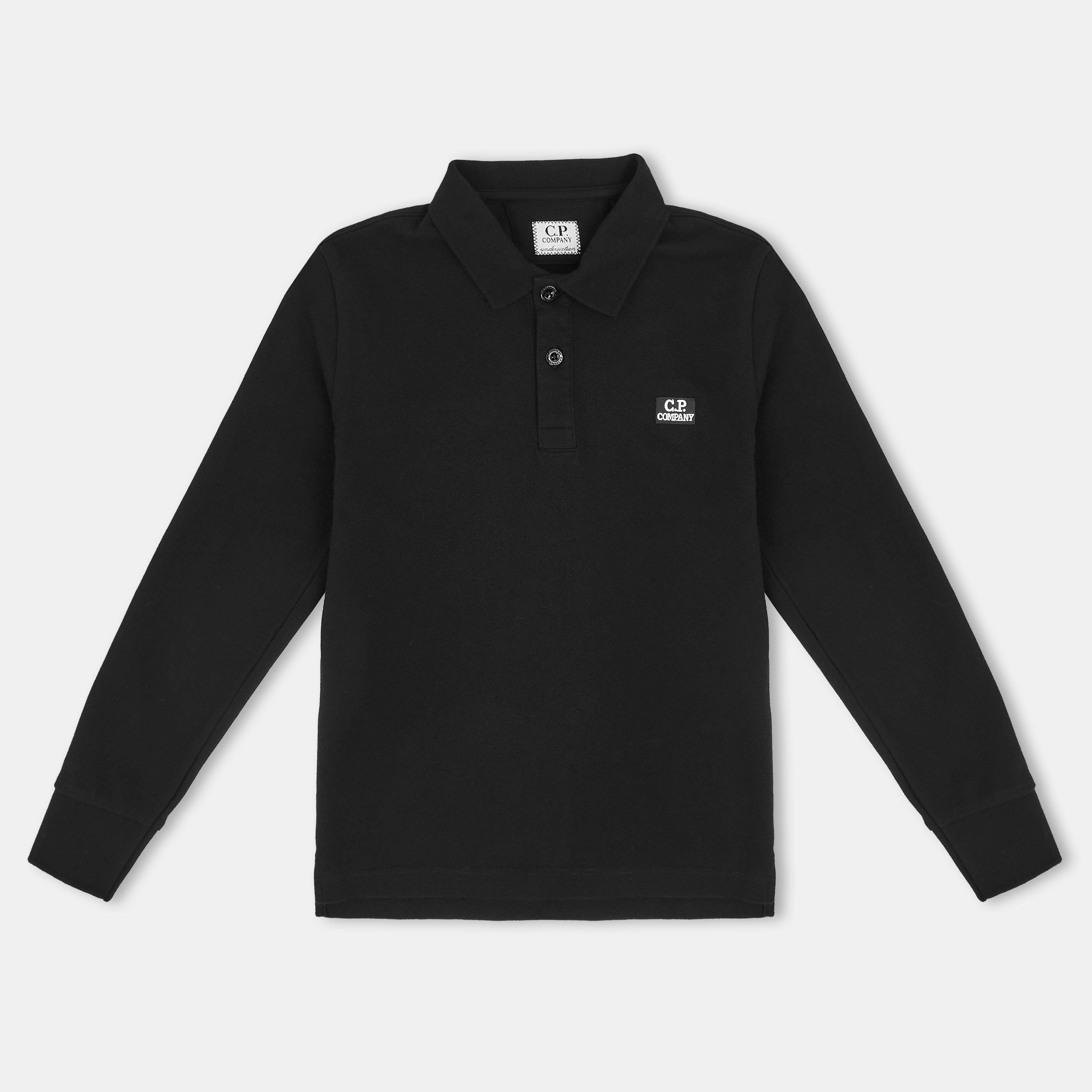 Black 60100 - CP Company - Kids' Long Sleeve Polo Shirt - 1