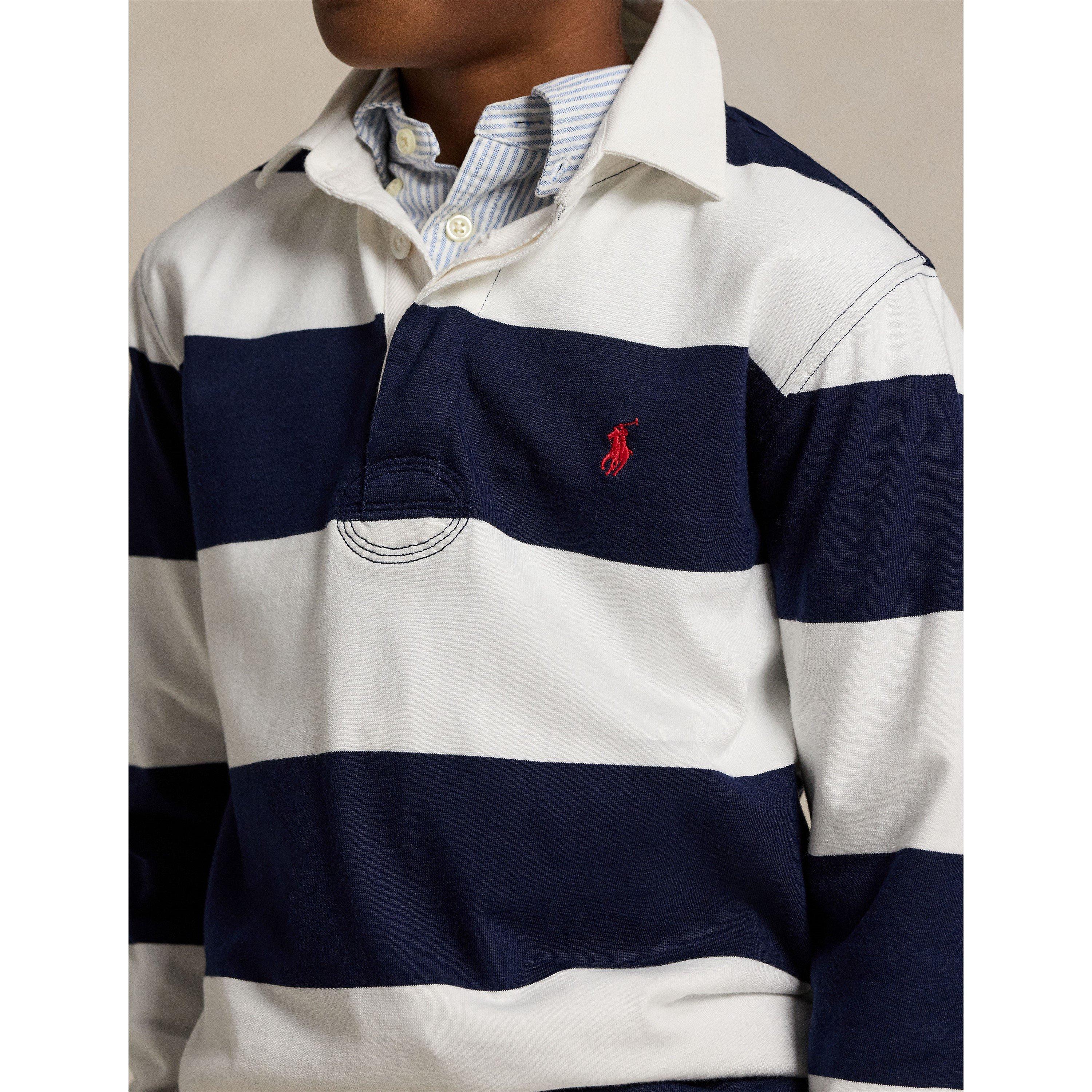 Wht/Navy - Polo Ralph Lauren - Kids' Long Sleeve Shirt - 4