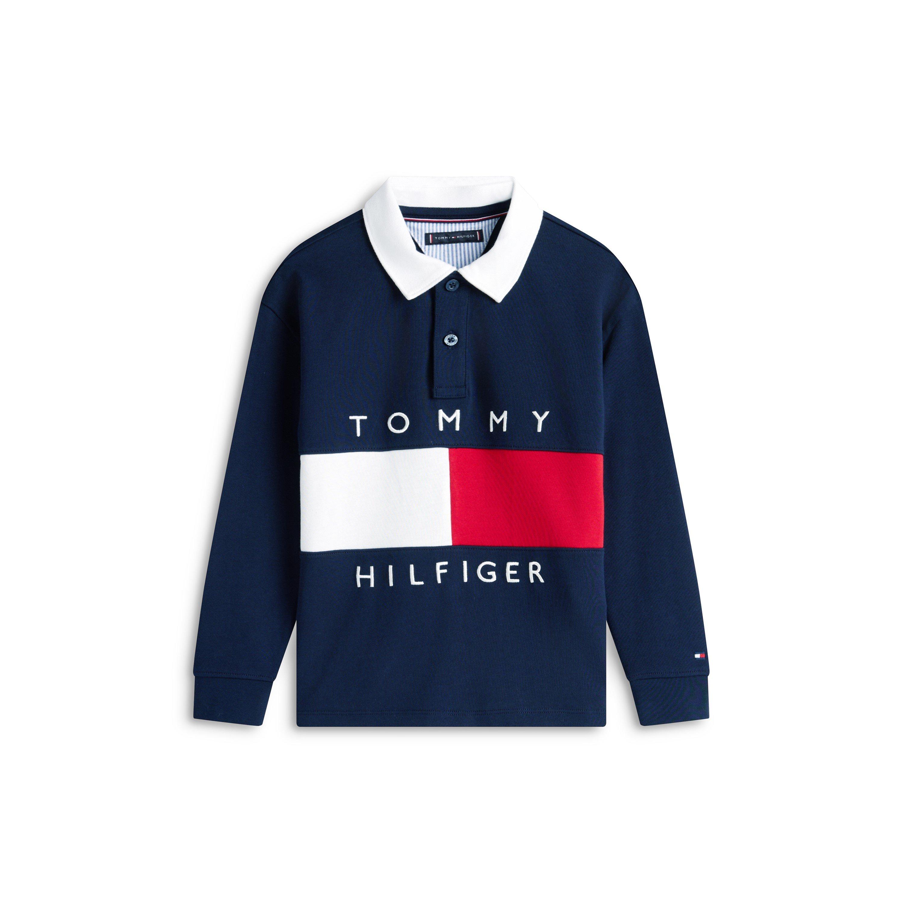 Night Navy C1G - Tommy Hilfiger - Kids' Heritage Long Sleeve Polo Shirt - 1