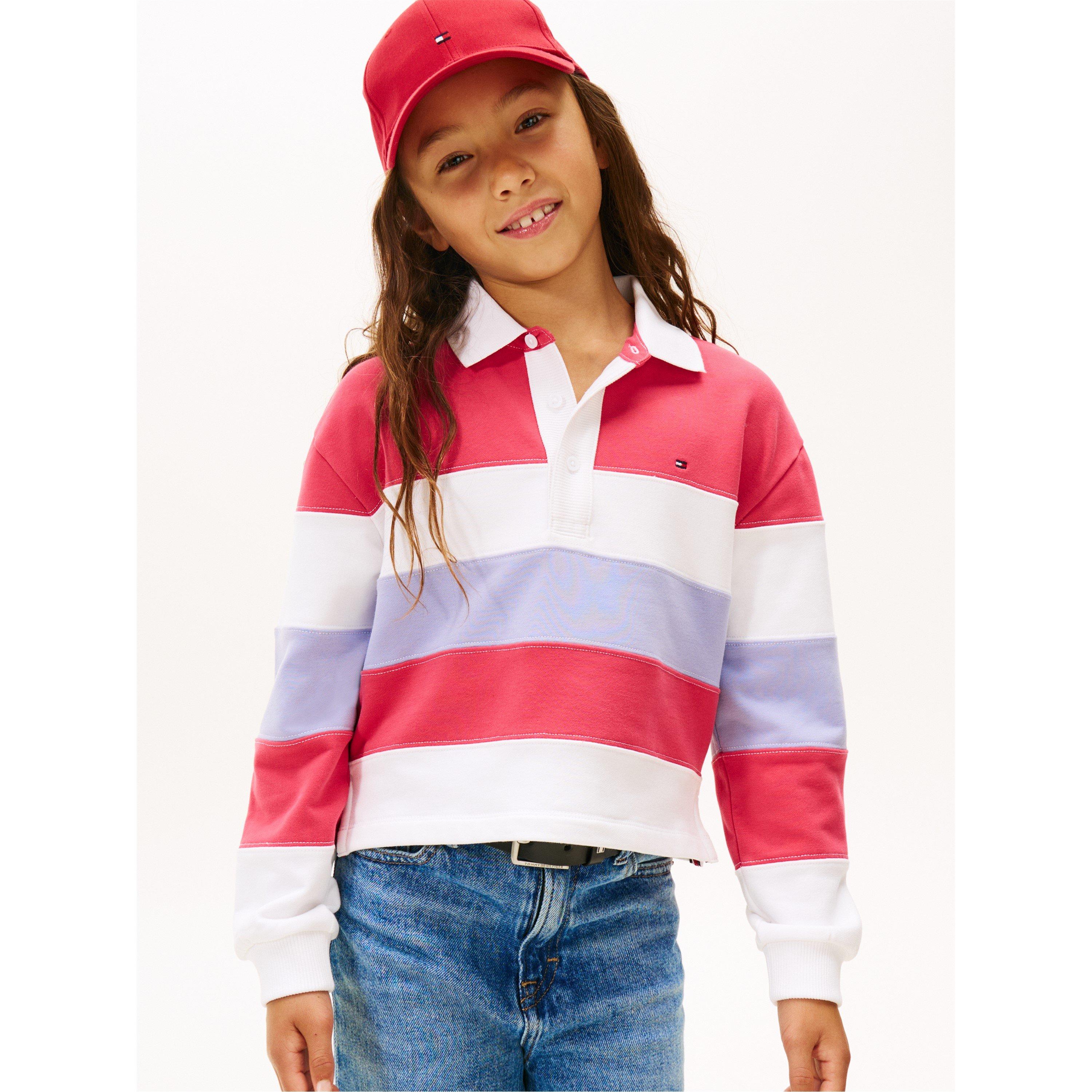 Cerise Stripe - Tommy Hilfiger - Tommy Clrblk Ls Polo Jn62 - 2