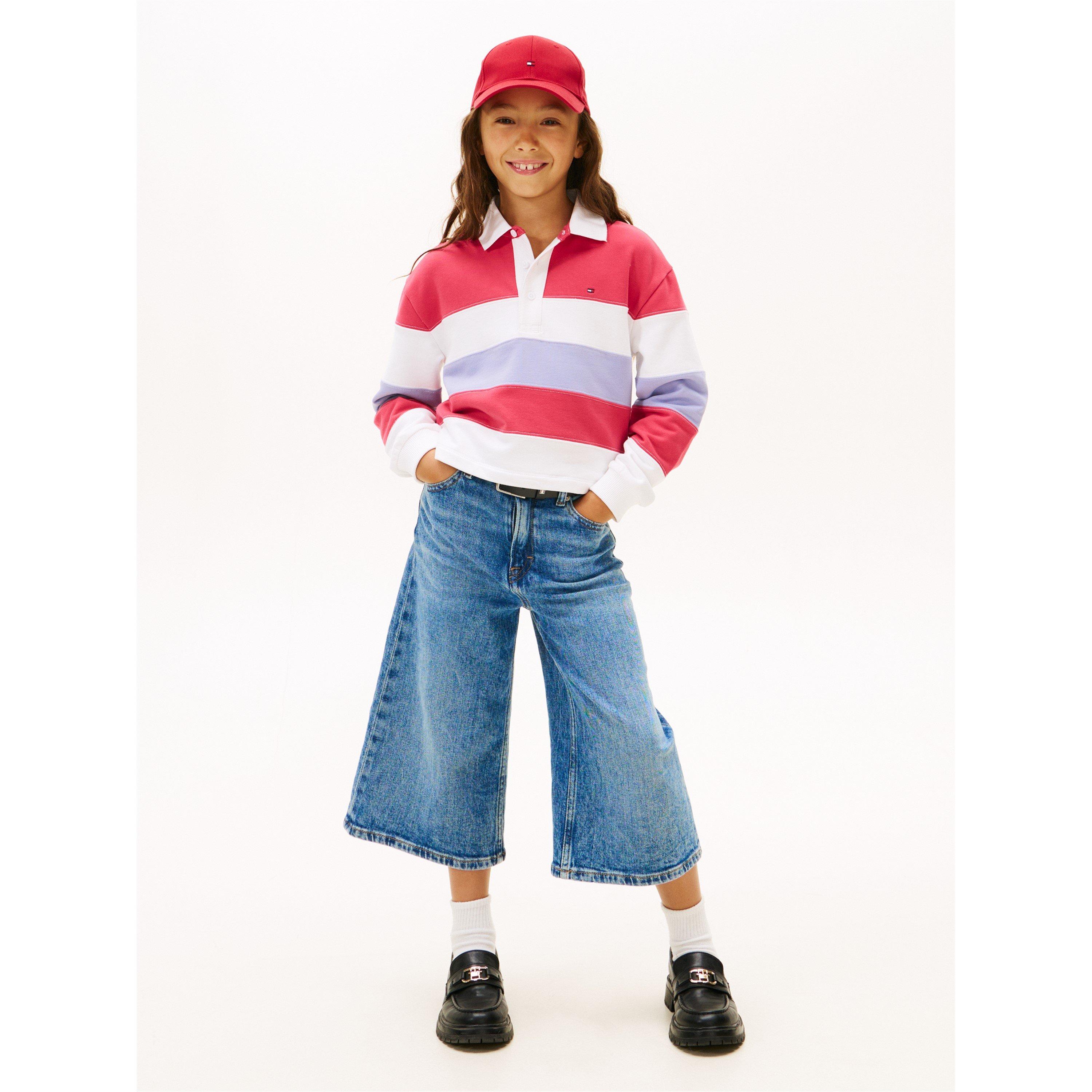 Cerise Stripe - Tommy Hilfiger - Tommy Clrblk Ls Polo Jn62 - 4