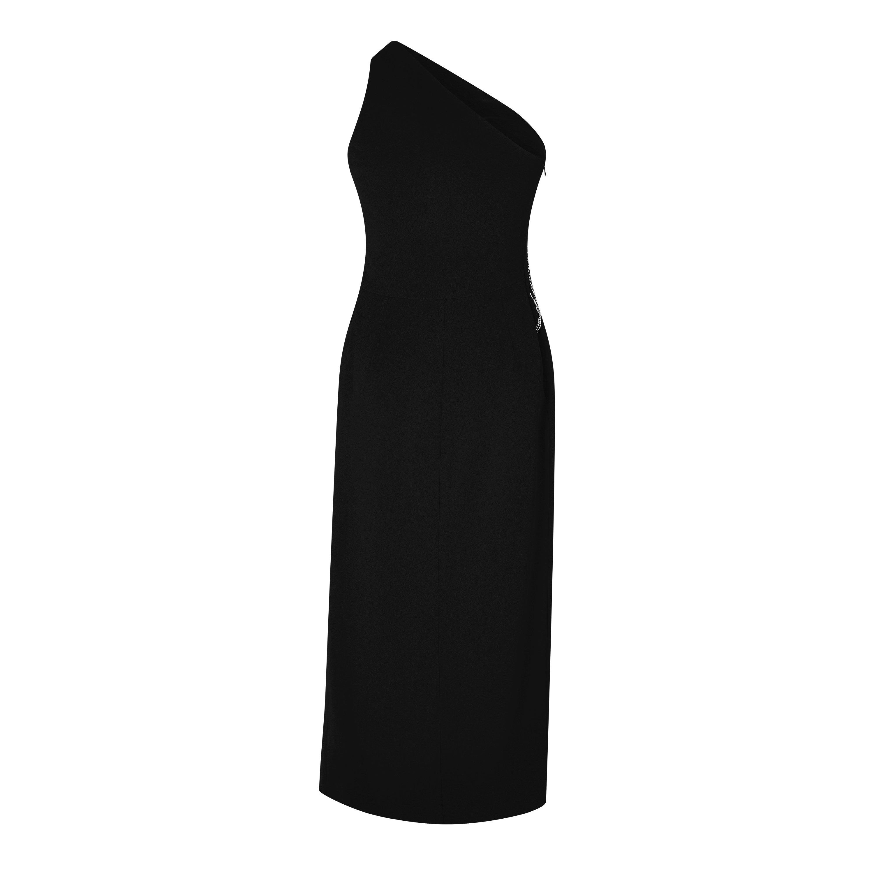 Black Silver - David Koma - Women's Feather Embroidered Maxi Dress - 6