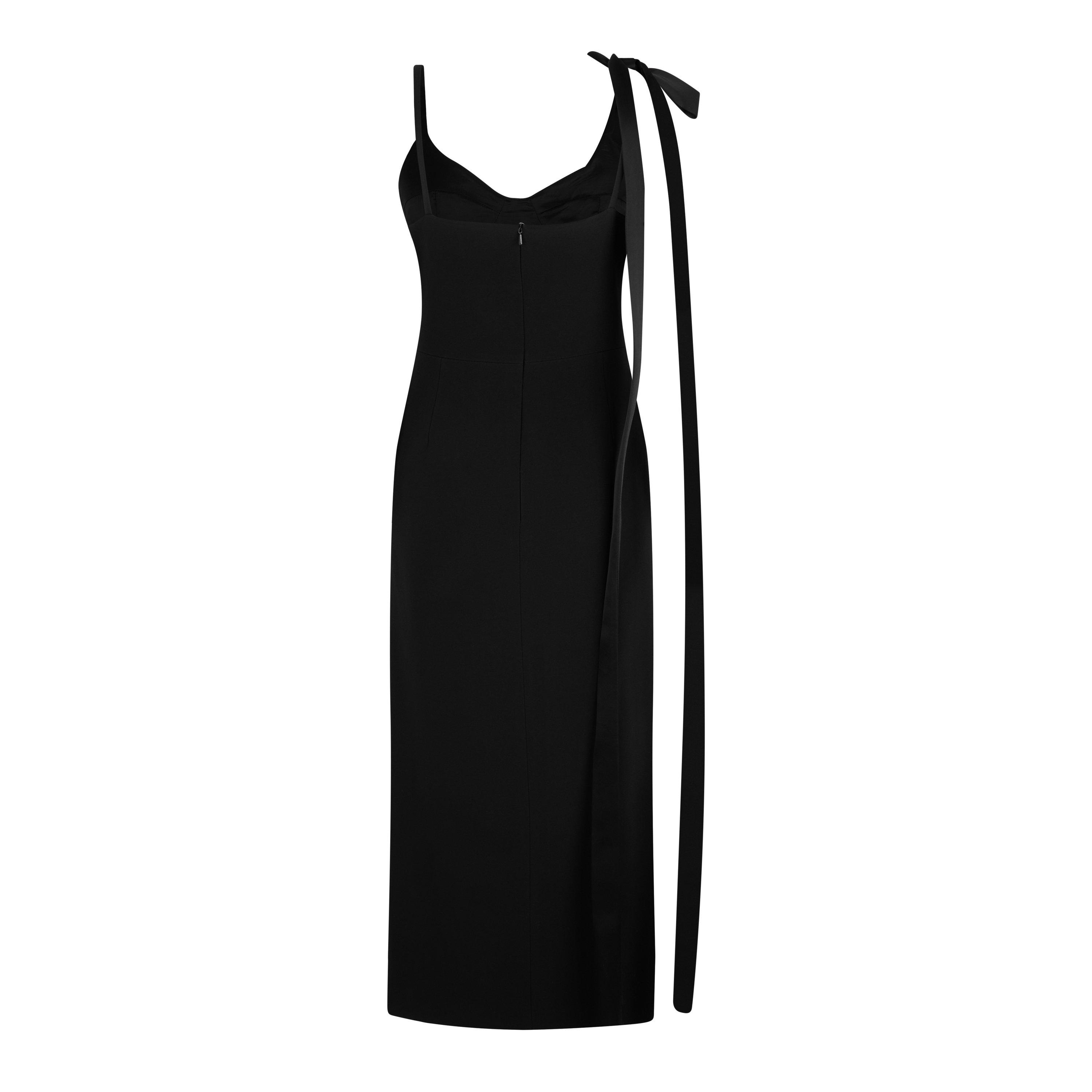 Black - David Koma - Bow Slit Midi Dress - 6