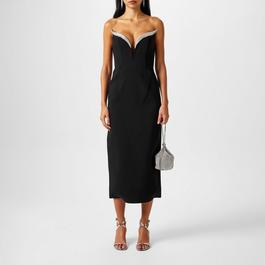 David Koma Crystal Wing Midi Dress