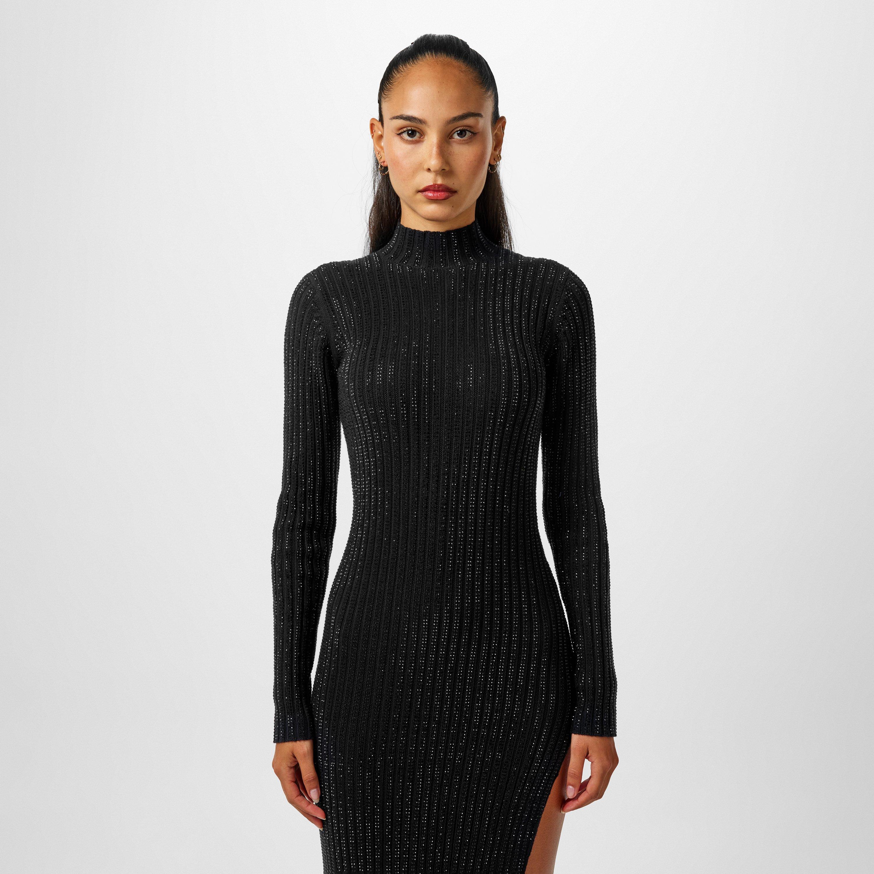 Black - David Koma - Crystal Embellished Maxi Dress - 4