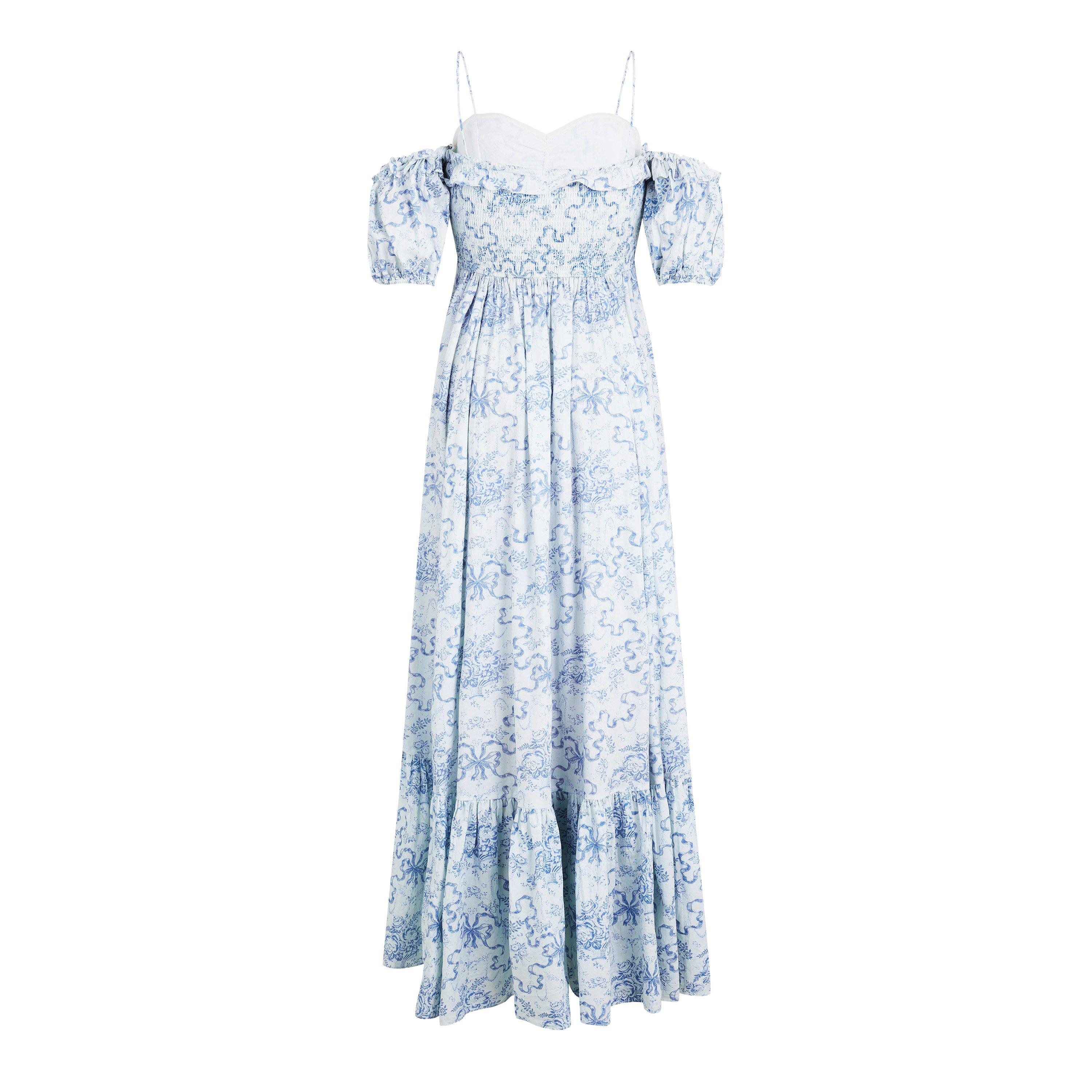 Blissful Blue - LoveshackFancy - Women's Tabithea Maxi Dress - 6