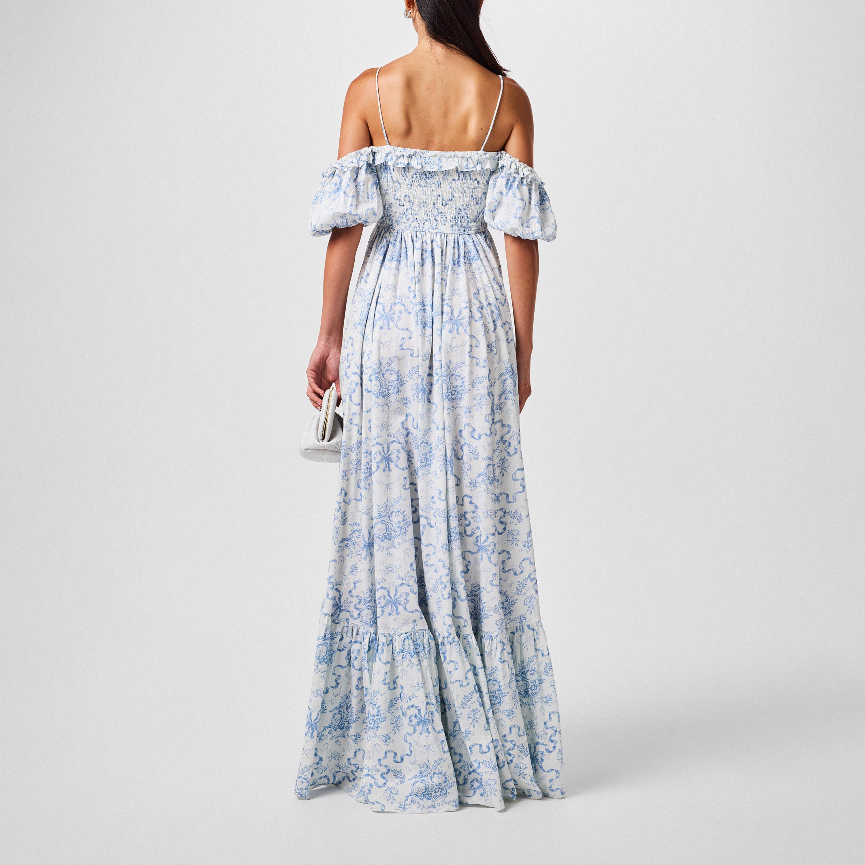 Blissful Blue - LoveshackFancy - Women's Tabithea Maxi Dress - 3