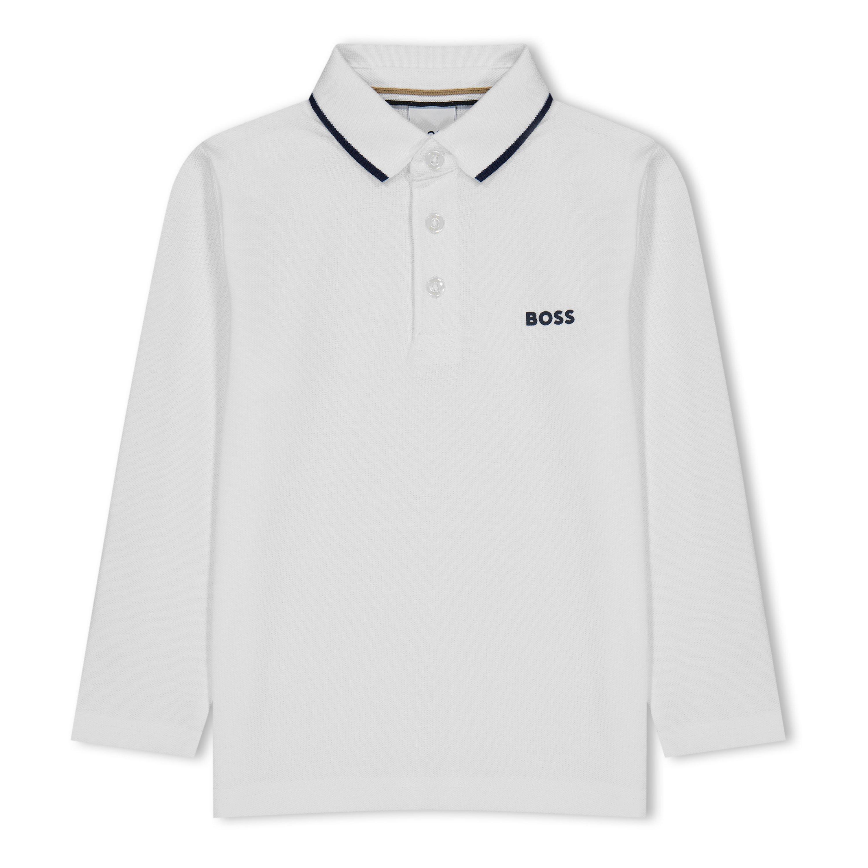 Long Sleeve Boys Hugo Boss Tops Boss Long Sleeve Polo Shirt Junior