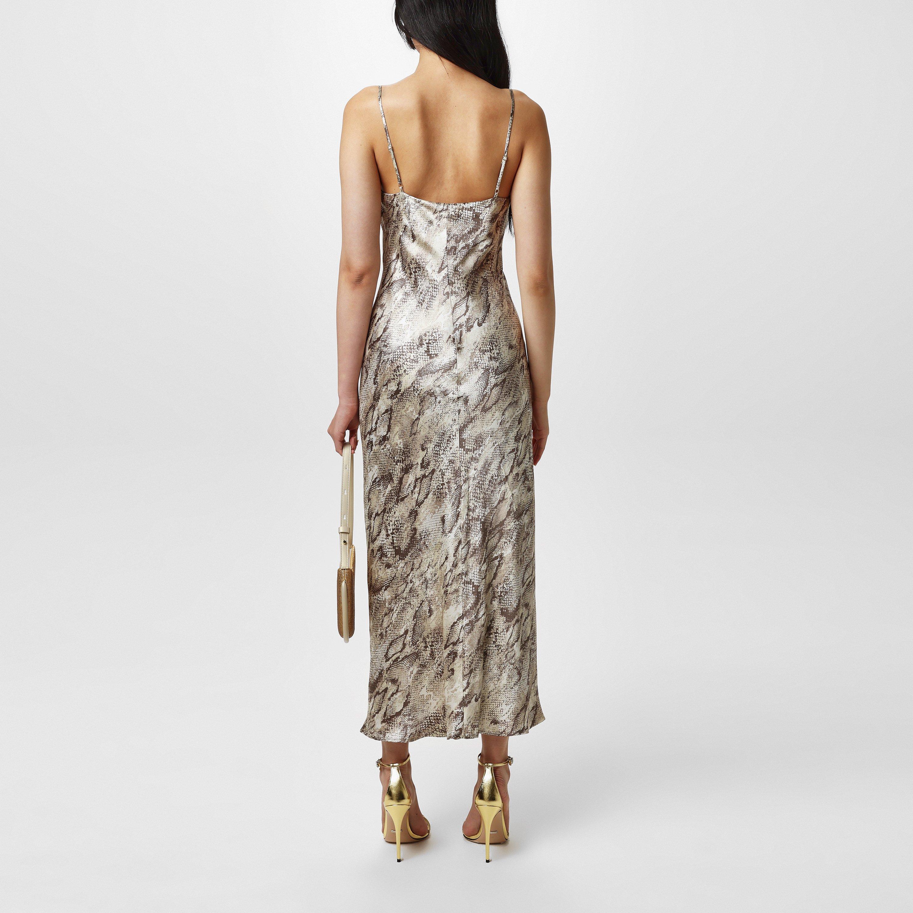 Tan Snake - LAgence - Serdie Silk Slip Dress - 3