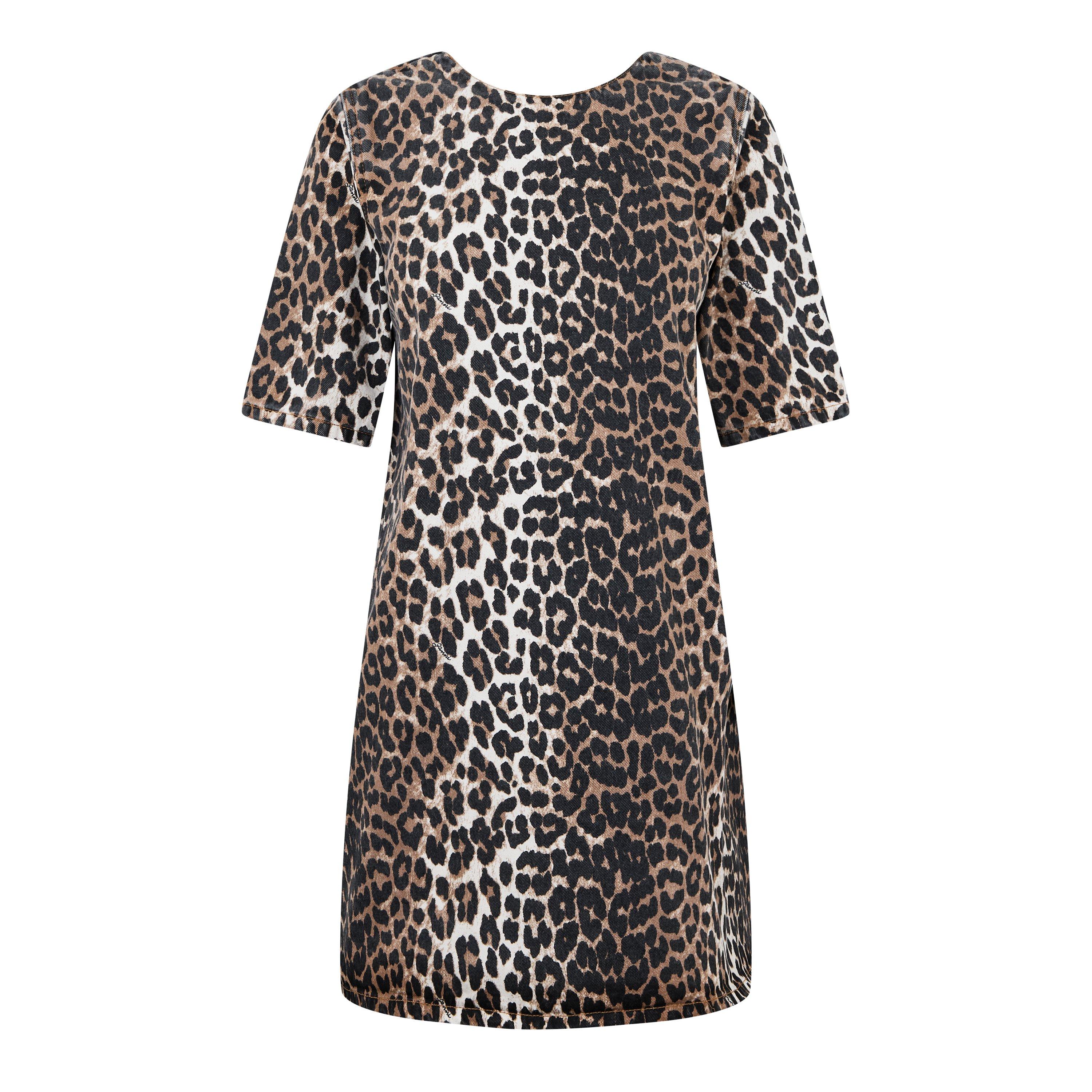 Leopard - Ganni - Denim Mini Dress - 5