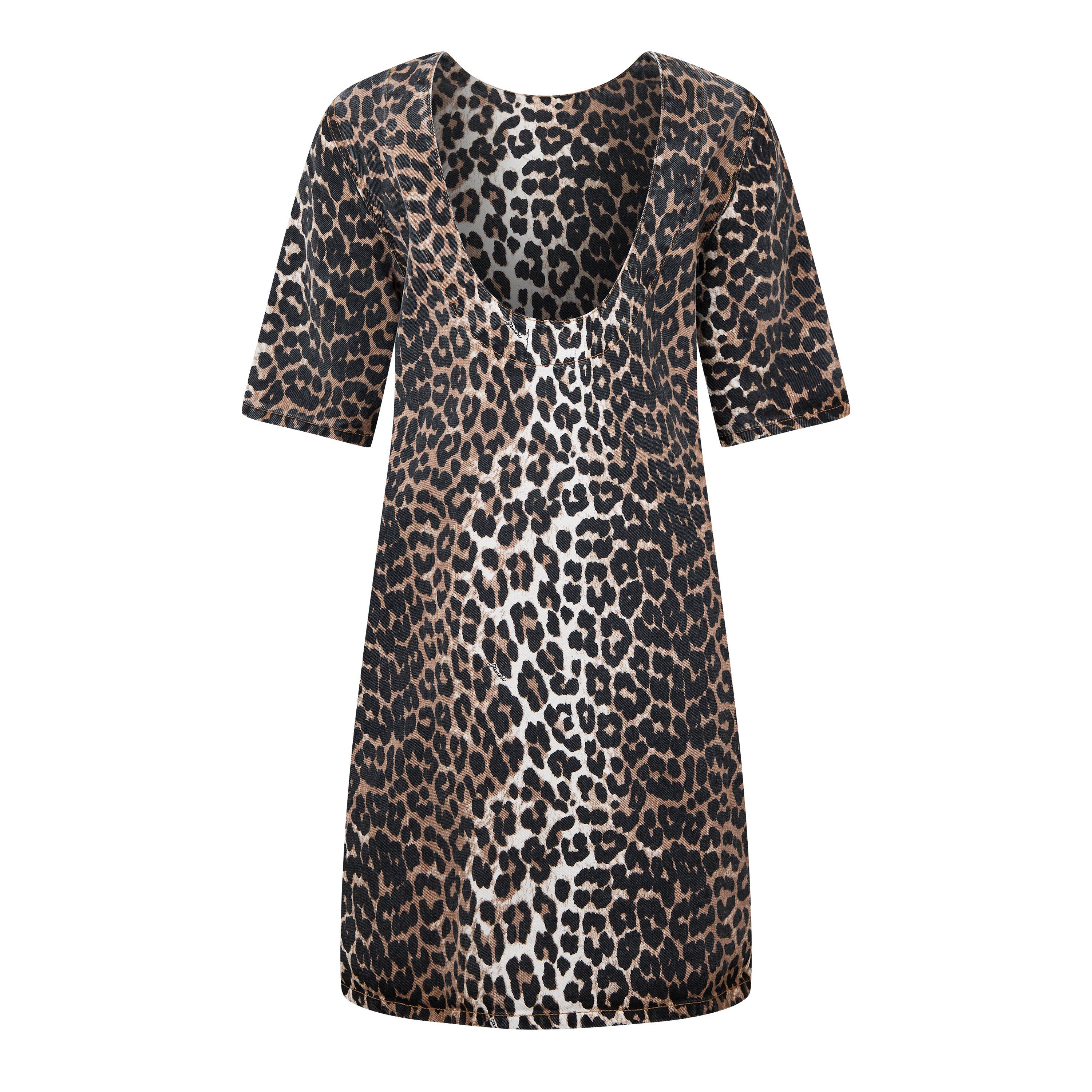 Leopard - Ganni - Denim Mini Dress - 6