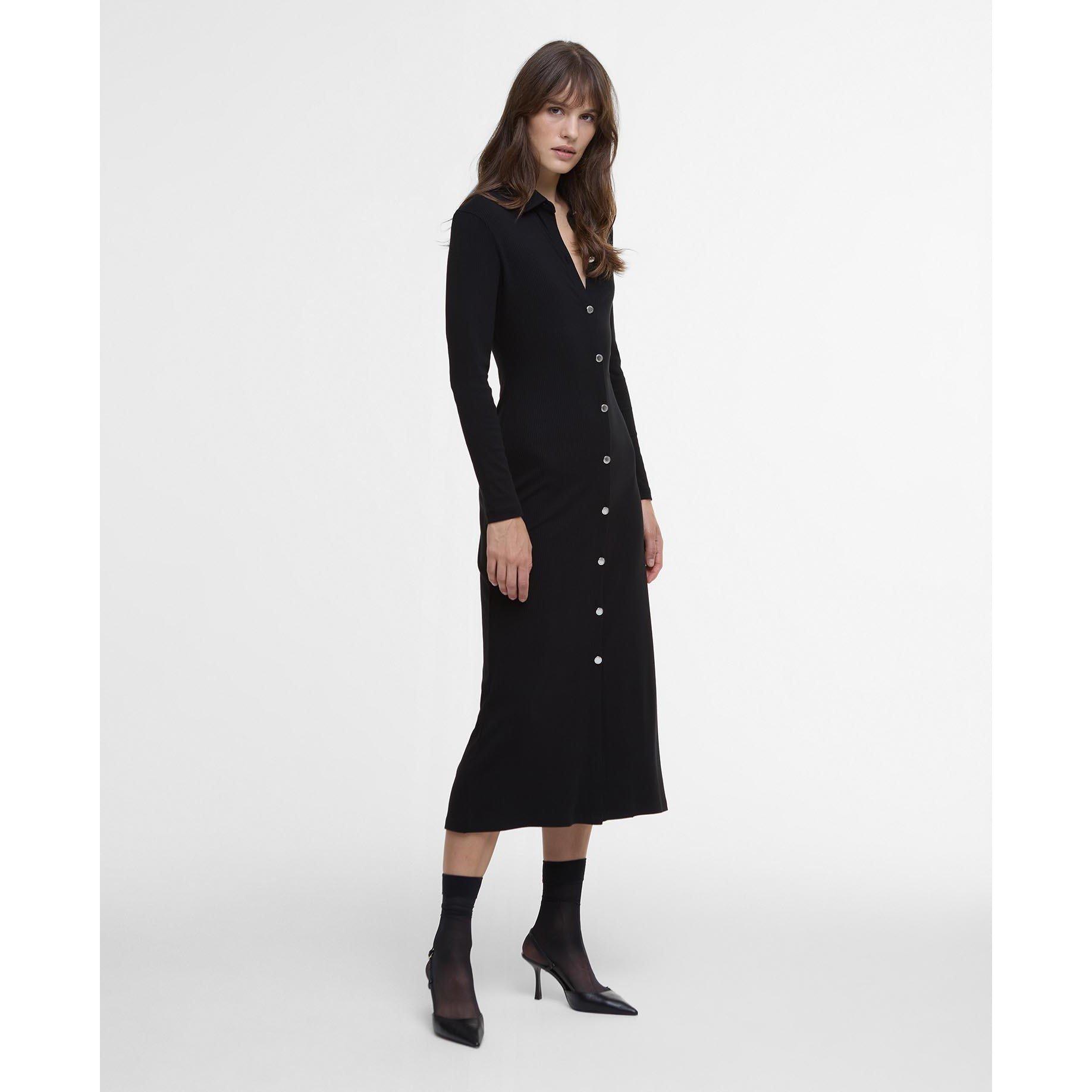 Black - Barbour International - Della Knitted Midi Dress - 3
