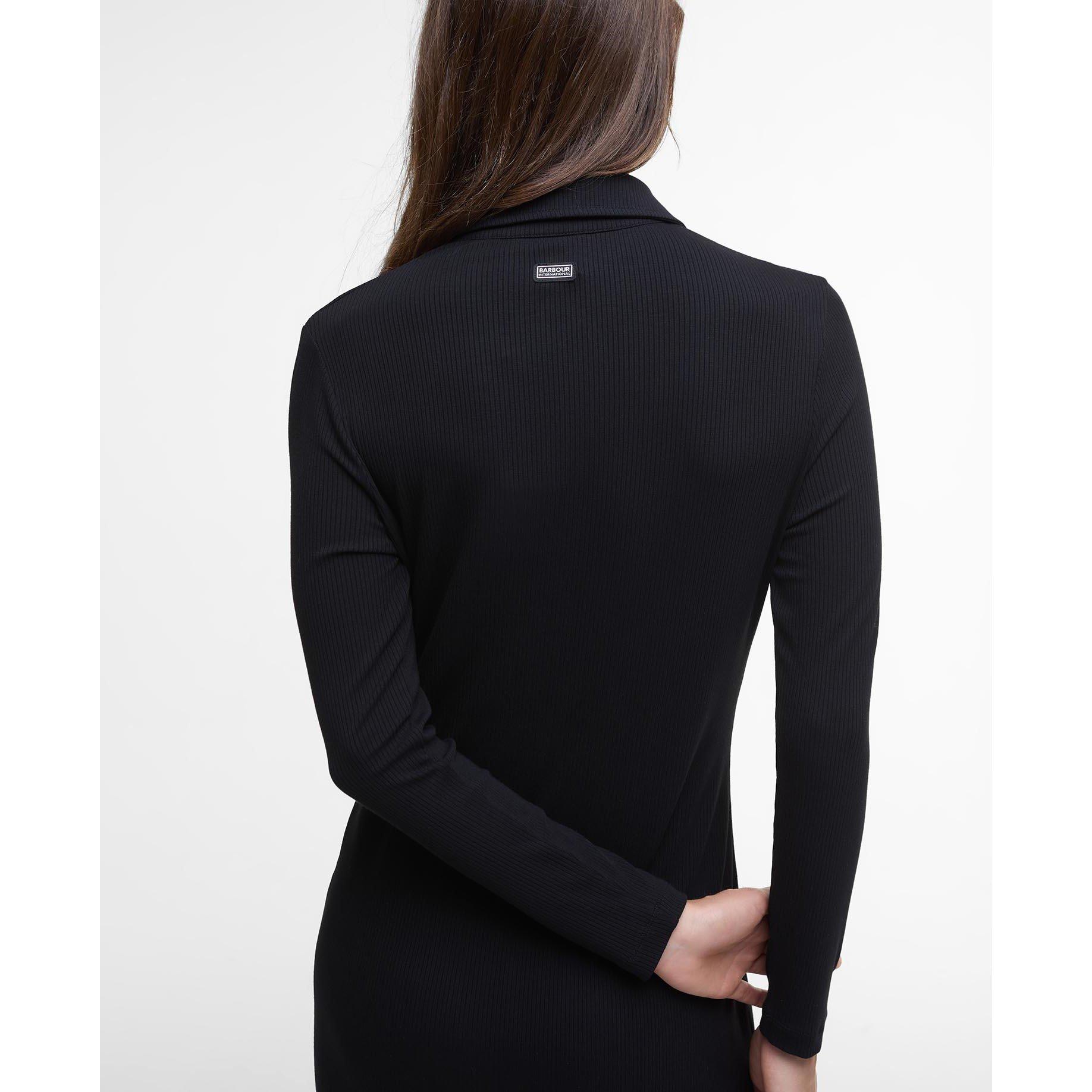 Black - Barbour International - Della Knitted Midi Dress - 4