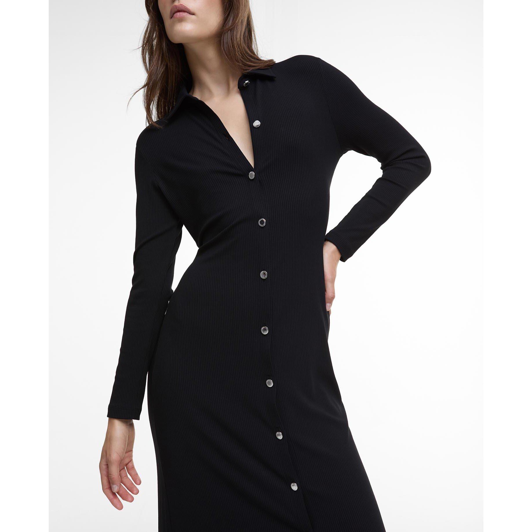 Black - Barbour International - Della Knitted Midi Dress - 6